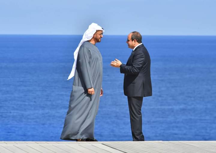 الرئيس السيسي ومحمد بن زايد يشهدان إطلاق مشروع رأس الحكمة