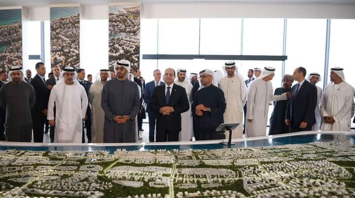 الرئيس السيسي ومحمد بن زايد يشهدان إطلاق مشروع رأس الحكمة