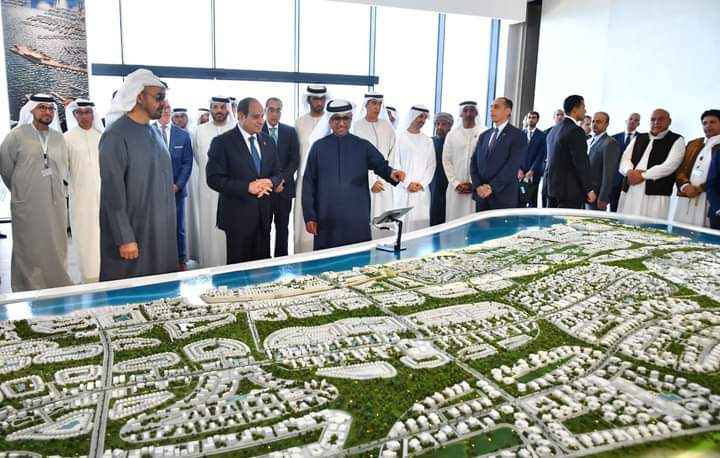 الرئيس السيسي ومحمد بن زايد يشهدان إطلاق مشروع رأس الحكمة