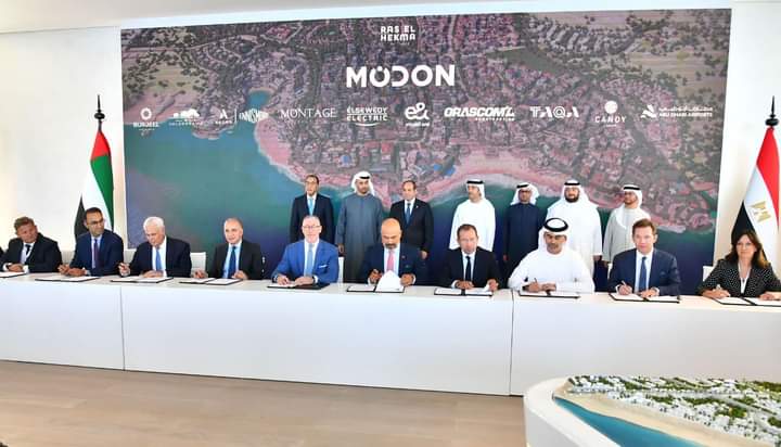 الرئيس السيسي ومحمد بن زايد يشهدان إطلاق مشروع رأس الحكمة
