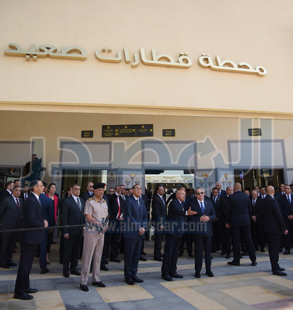 الرئيس السيسي يشهد افتتاح محطة قطارات صعيد مصر بشتيل الجديدة