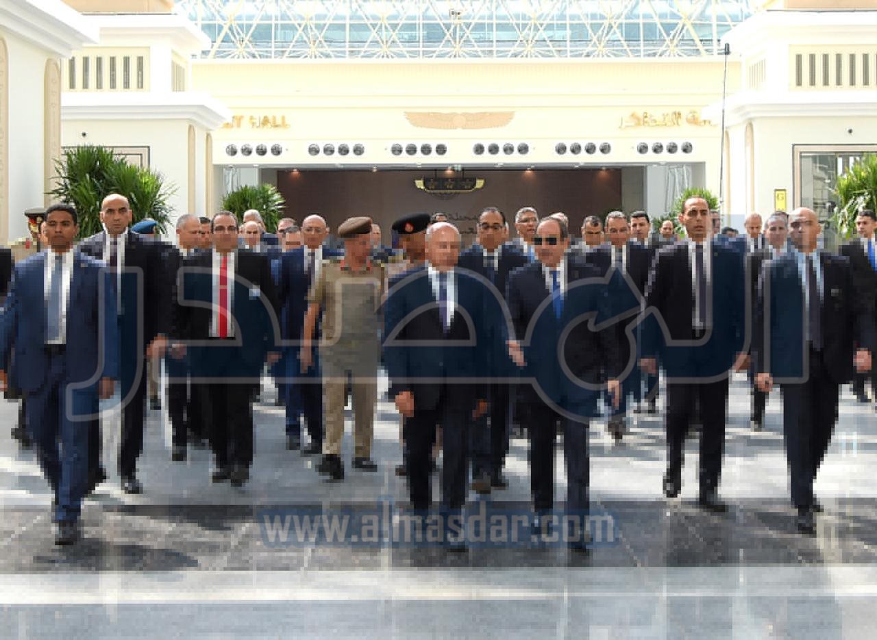 الرئيس السيسي يشهد افتتاح محطة قطارات صعيد مصر بشتيل الجديدة