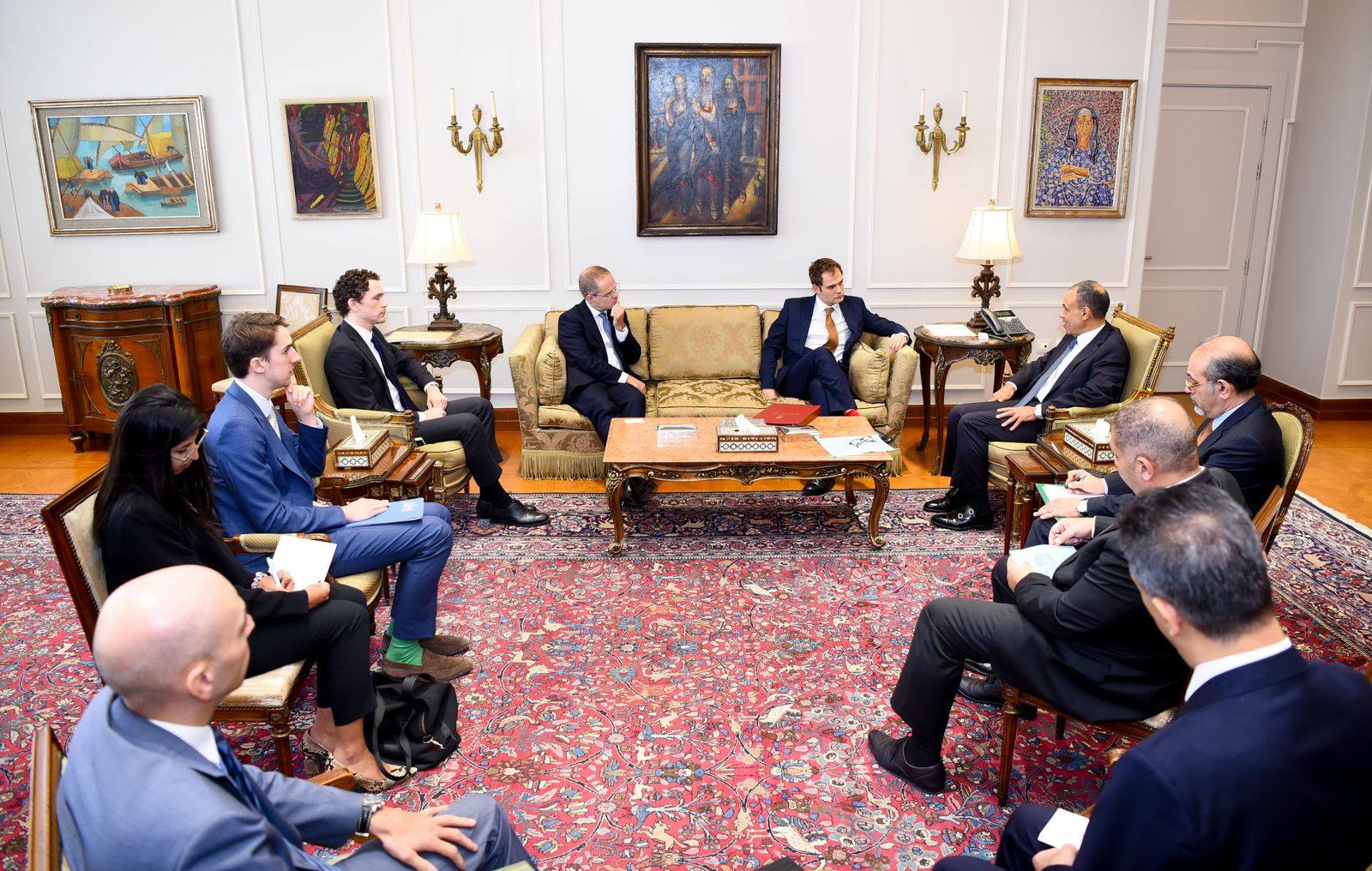 وزير الخارجية مع وزير الدولة البريطانى للشرق الأوسط