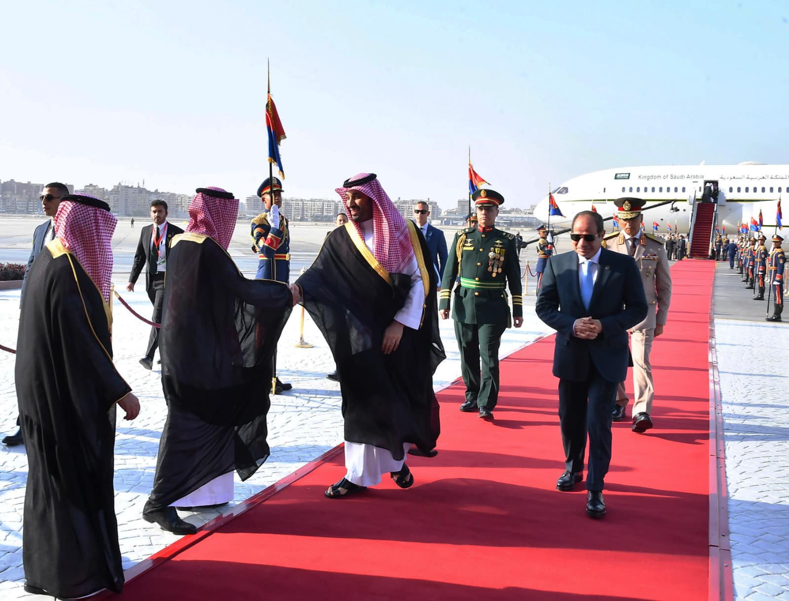 الرئيس السيسي يستقبل ولي العهد السعودي