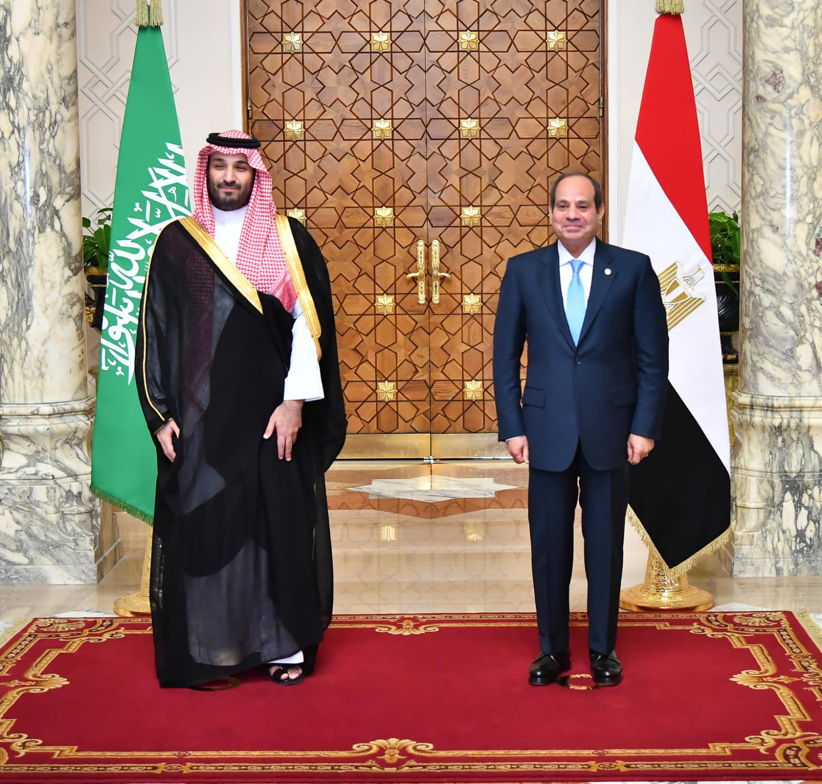 الرئيس السيسي يستقبل ولي العهد السعودي