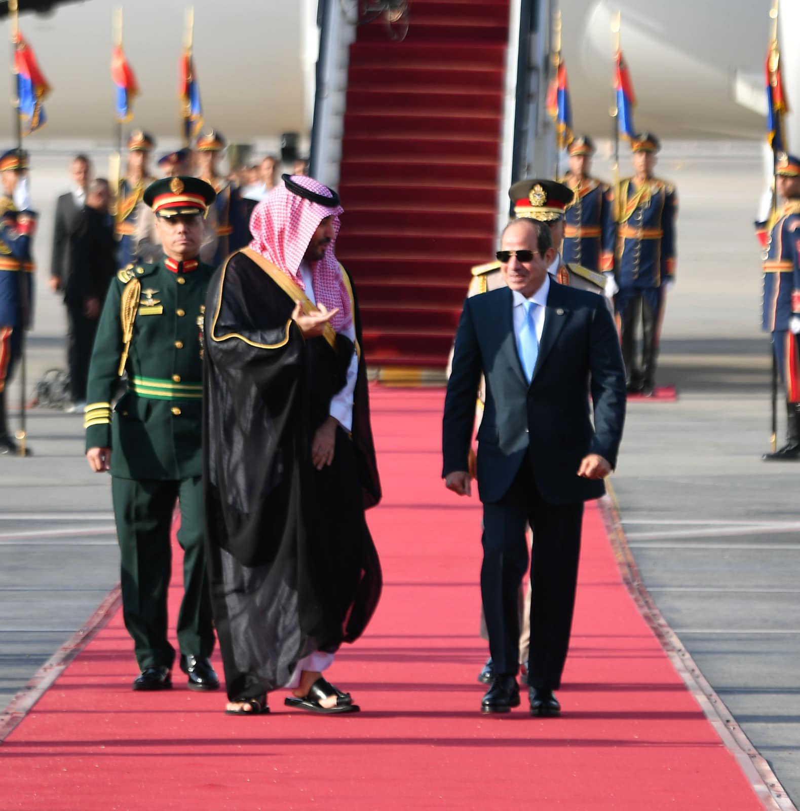الرئيس السيسي يستقبل ولي العهد السعودي