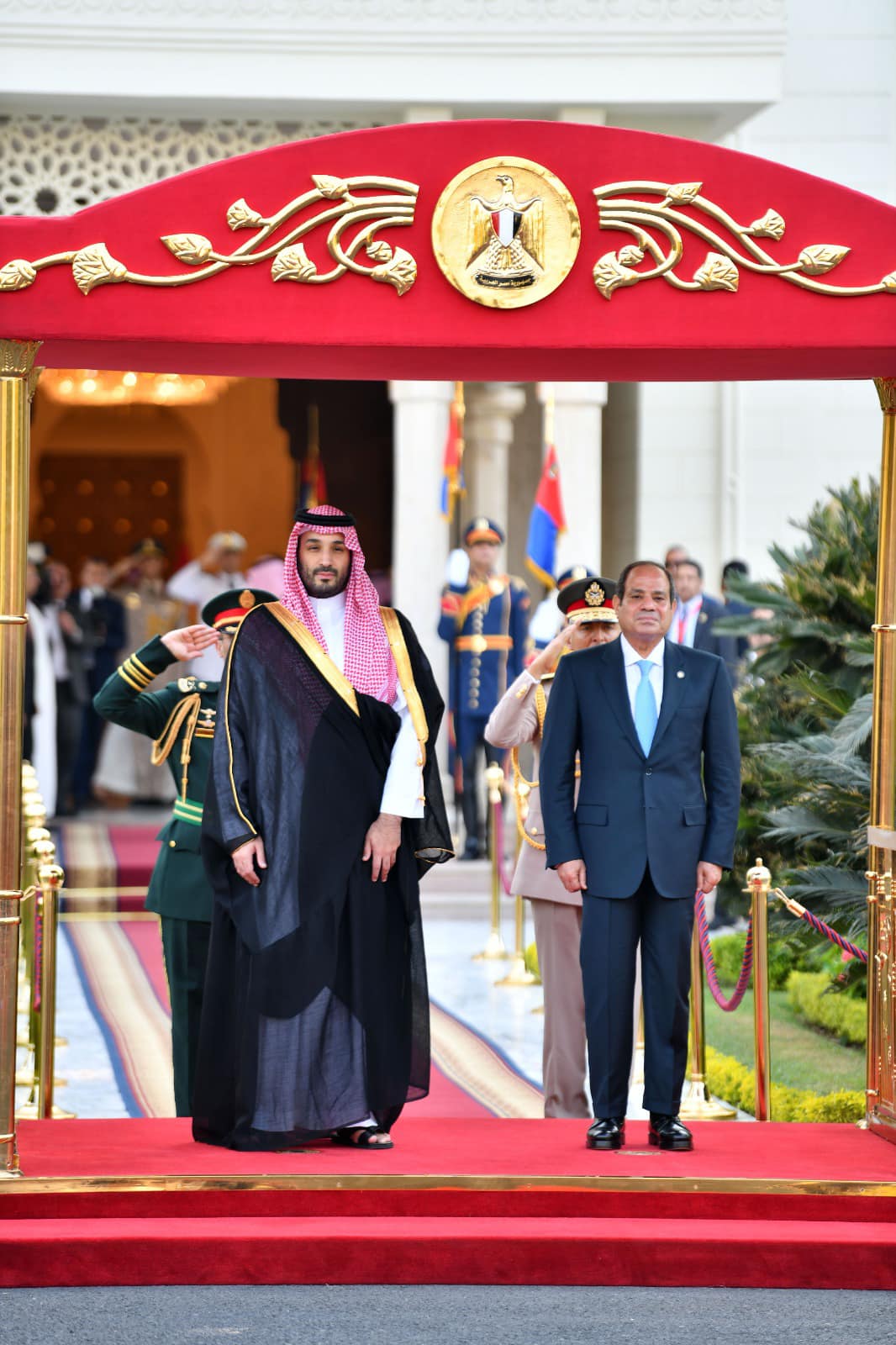 الرئيس السيسي يستقبل ولي العهد السعودي