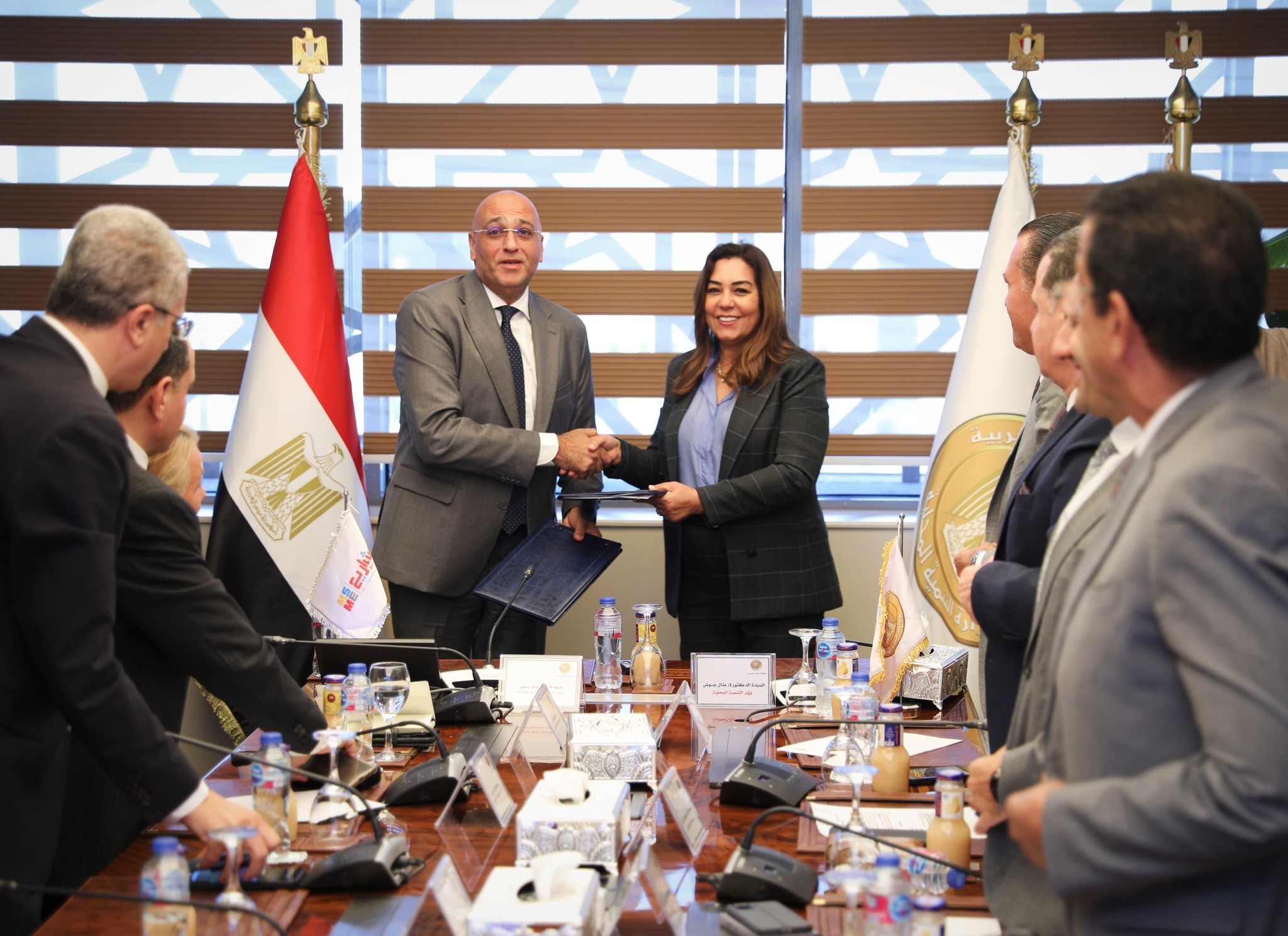 بروتوكول تعاون بين وزيرة التنمية المحلية ورئيس جهاز تنمية المشروعات