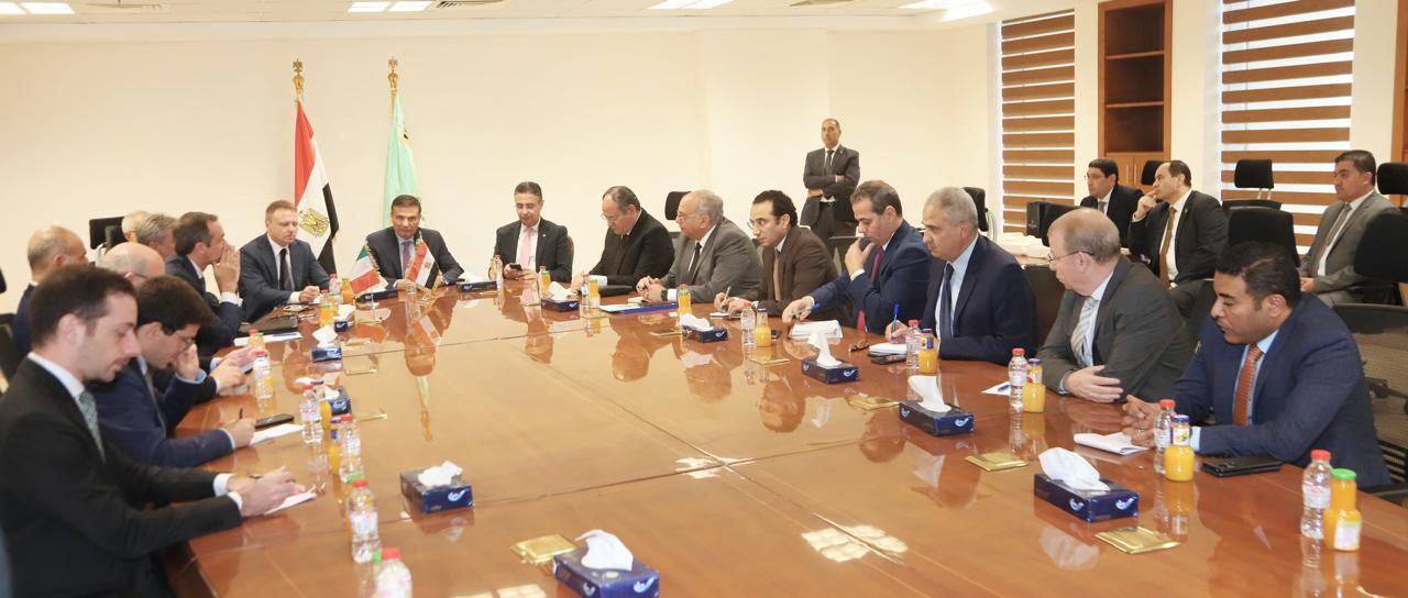 وزيرا الزراعة والتموين مع وزير الزراعة الإيطالي