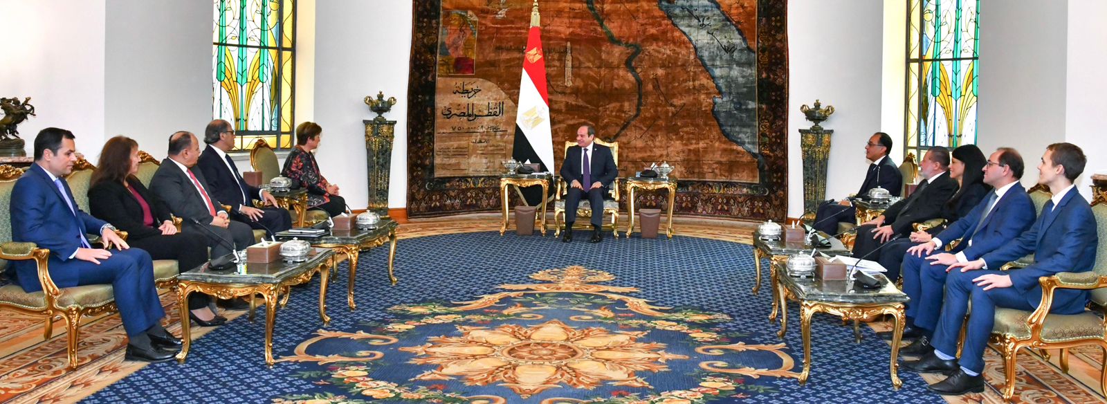 الرئيس السيسي وكريستالينا چورچييفا مديرة صندوق النقد الدولي