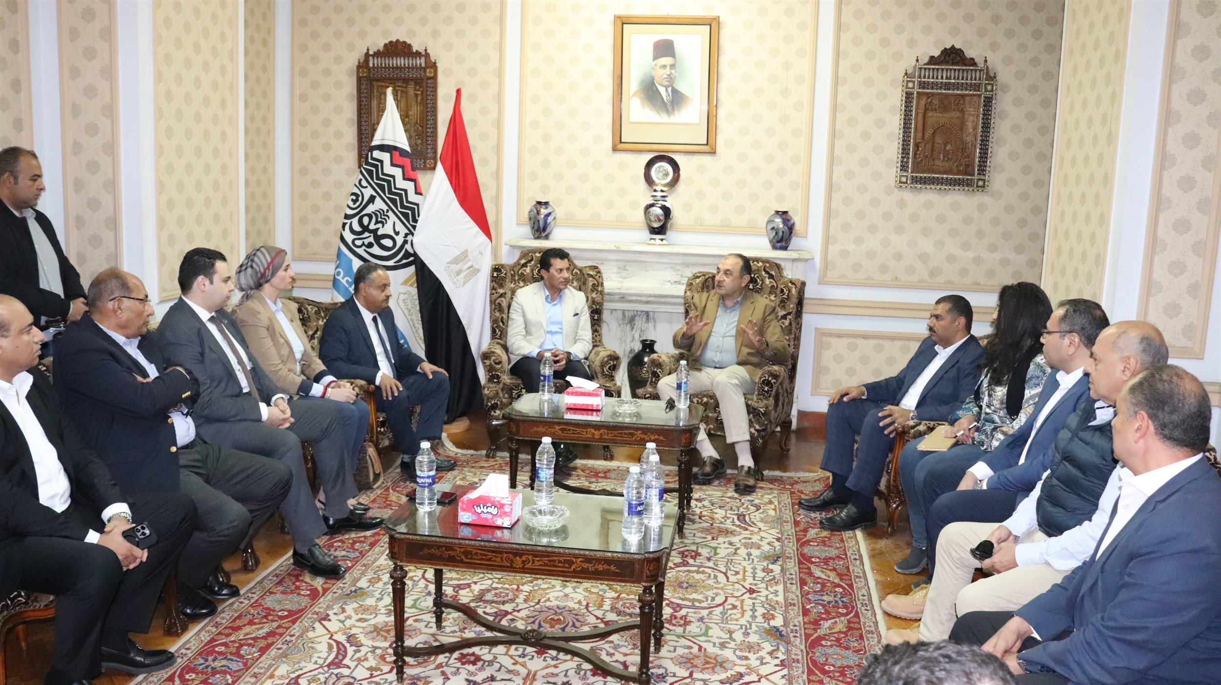 وزير قطاع الأعمال العام يستقبل وزير الشباب والرياضة