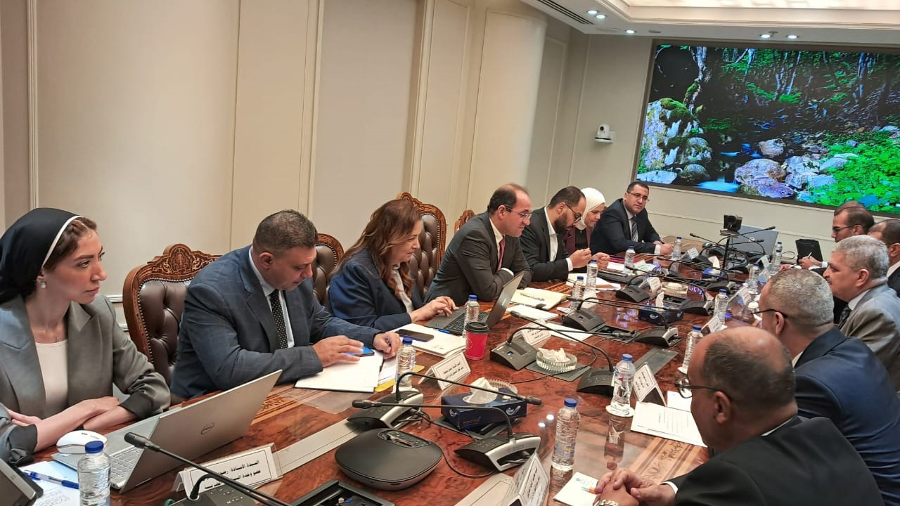 الفريق أسامة ربيع في اجتماع مع وزير المالية