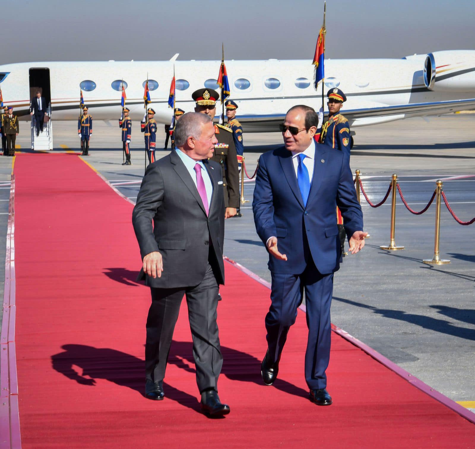 الرئيس السيسي يستقبل العاهل الأردني