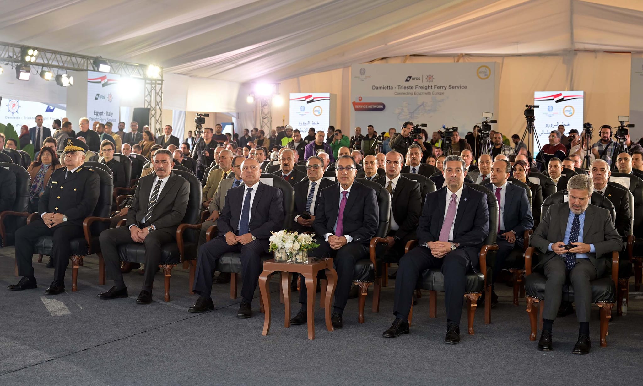 احتفالية اطلاق الرحلة الأولى لخط الرورو المصري / الإيطالي