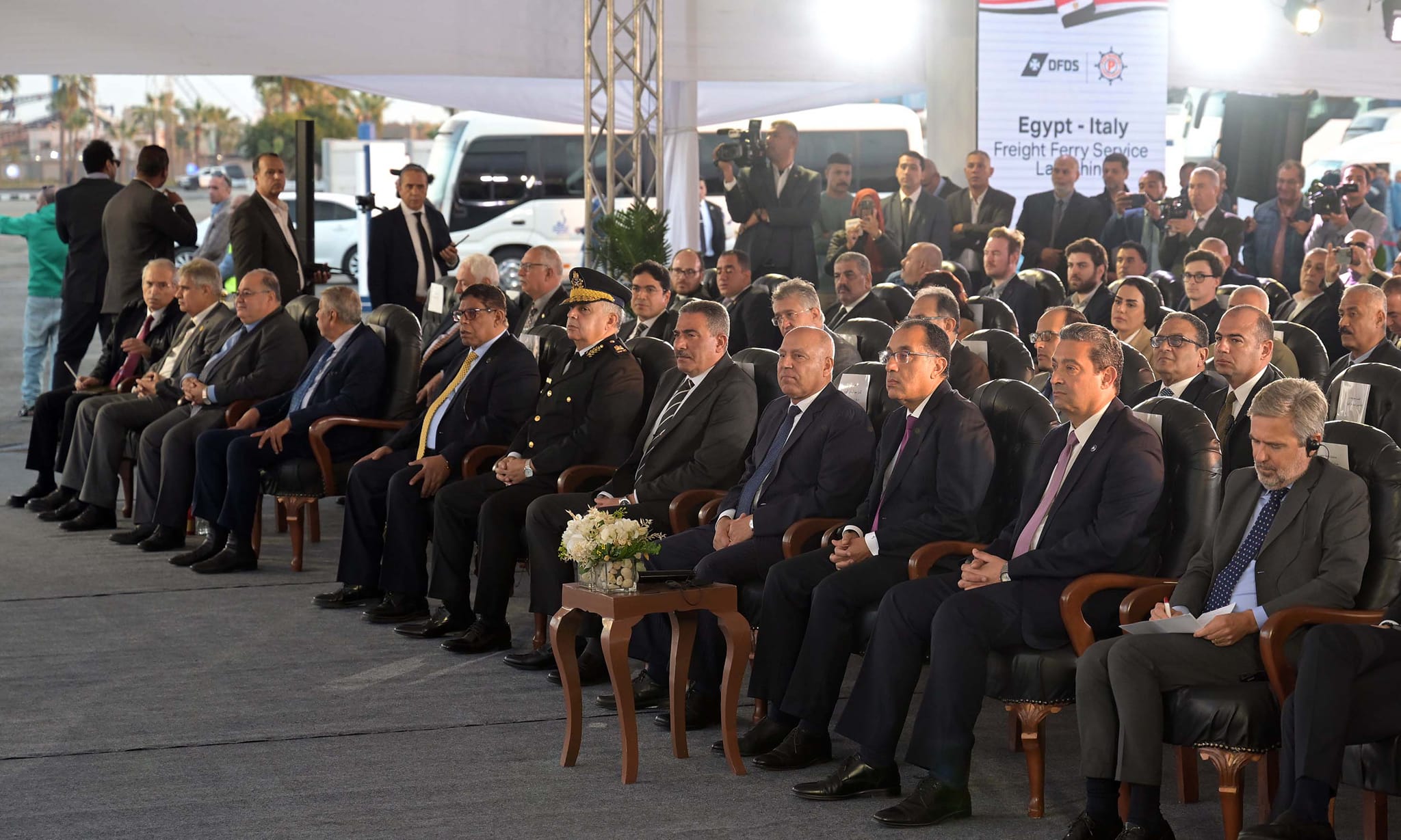 احتفالية اطلاق الرحلة الأولى لخط الرورو المصري / الإيطالي