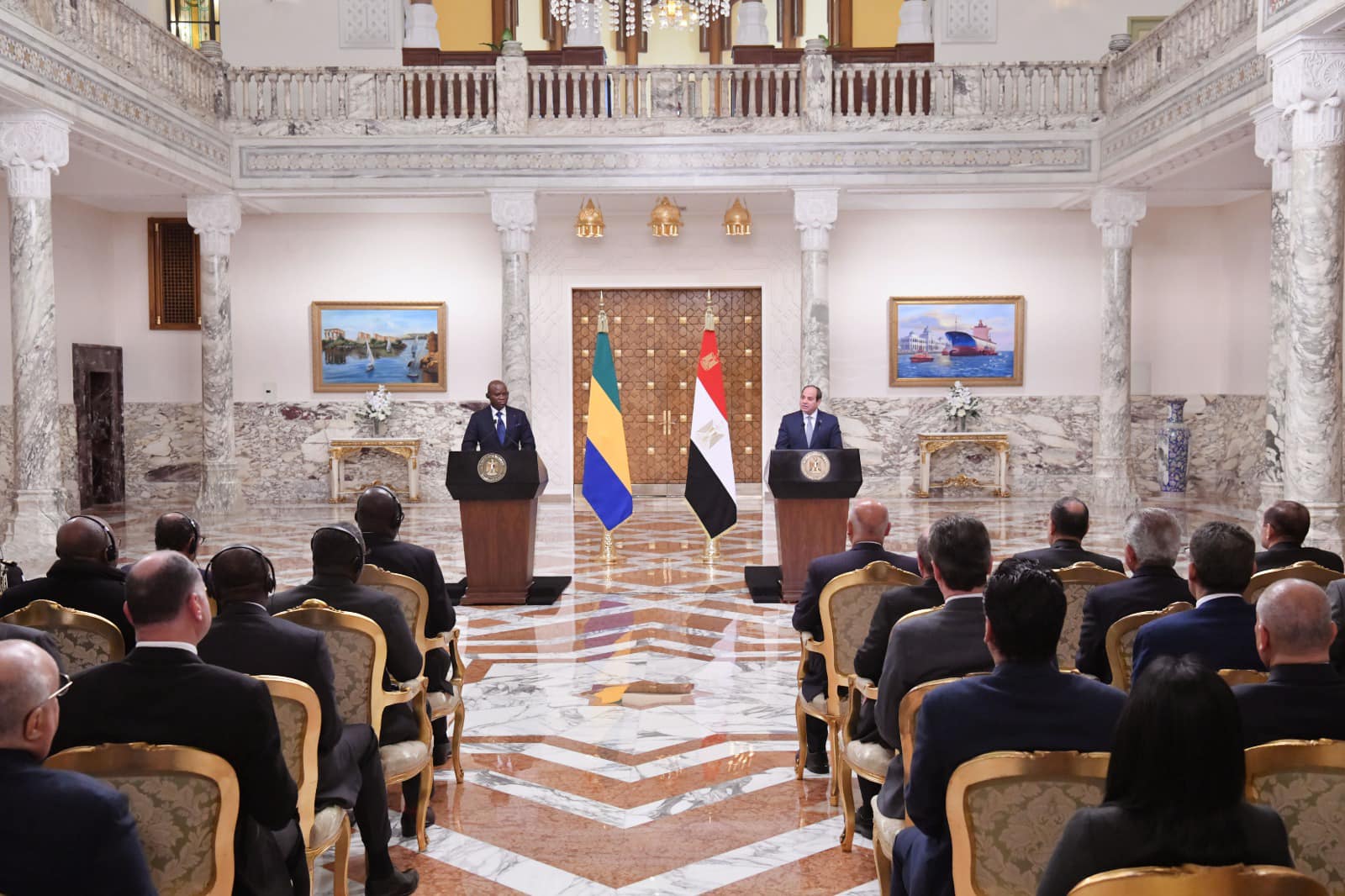 السيسي خلال المؤتمر الصحفى المشترك مع الرئيس أنجيما