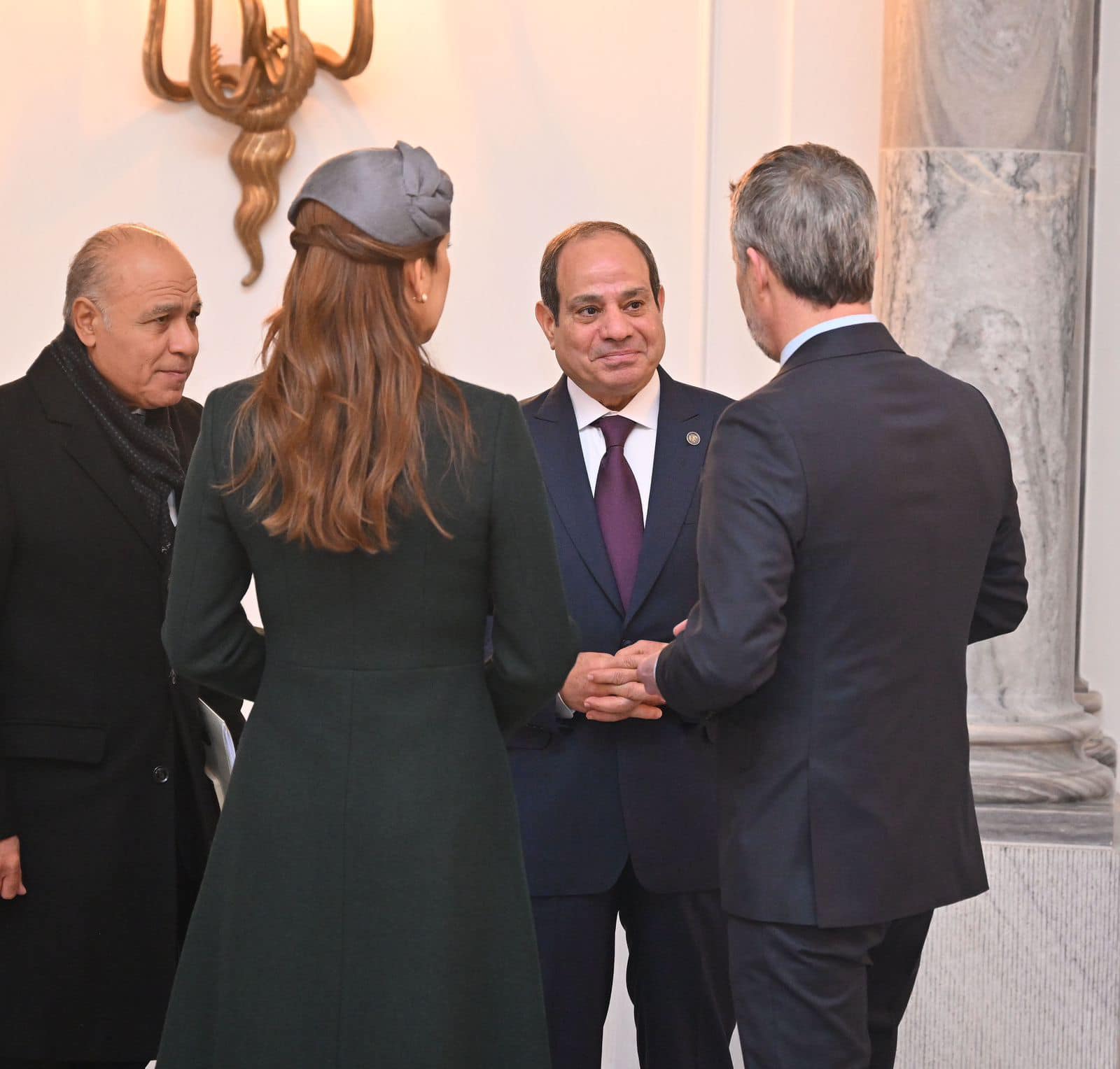 الرئيس السيسي يلتقي ملك وملكة الدنمارك
