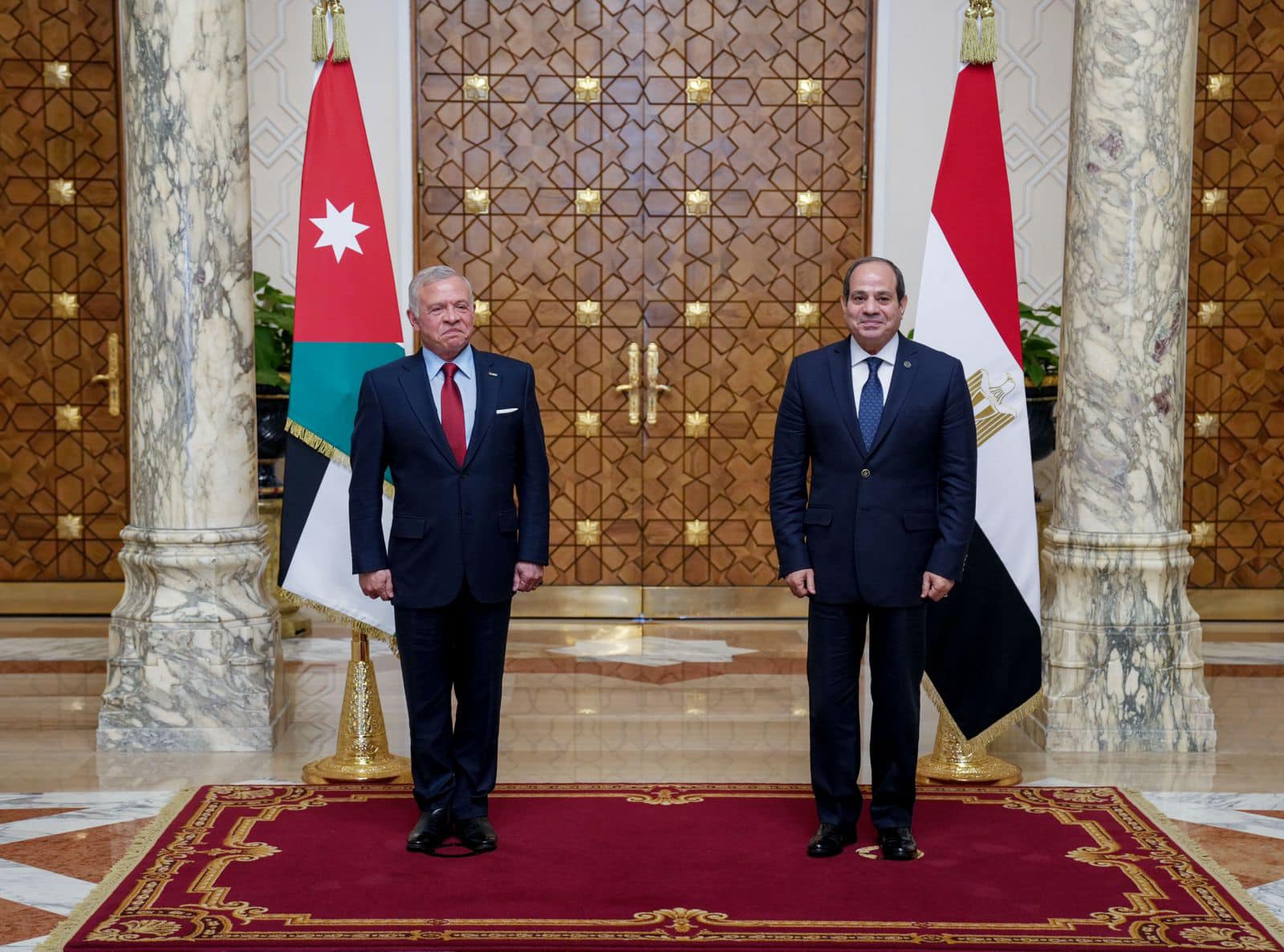 الرئيس السيسي يستقبل العاهل الأردني