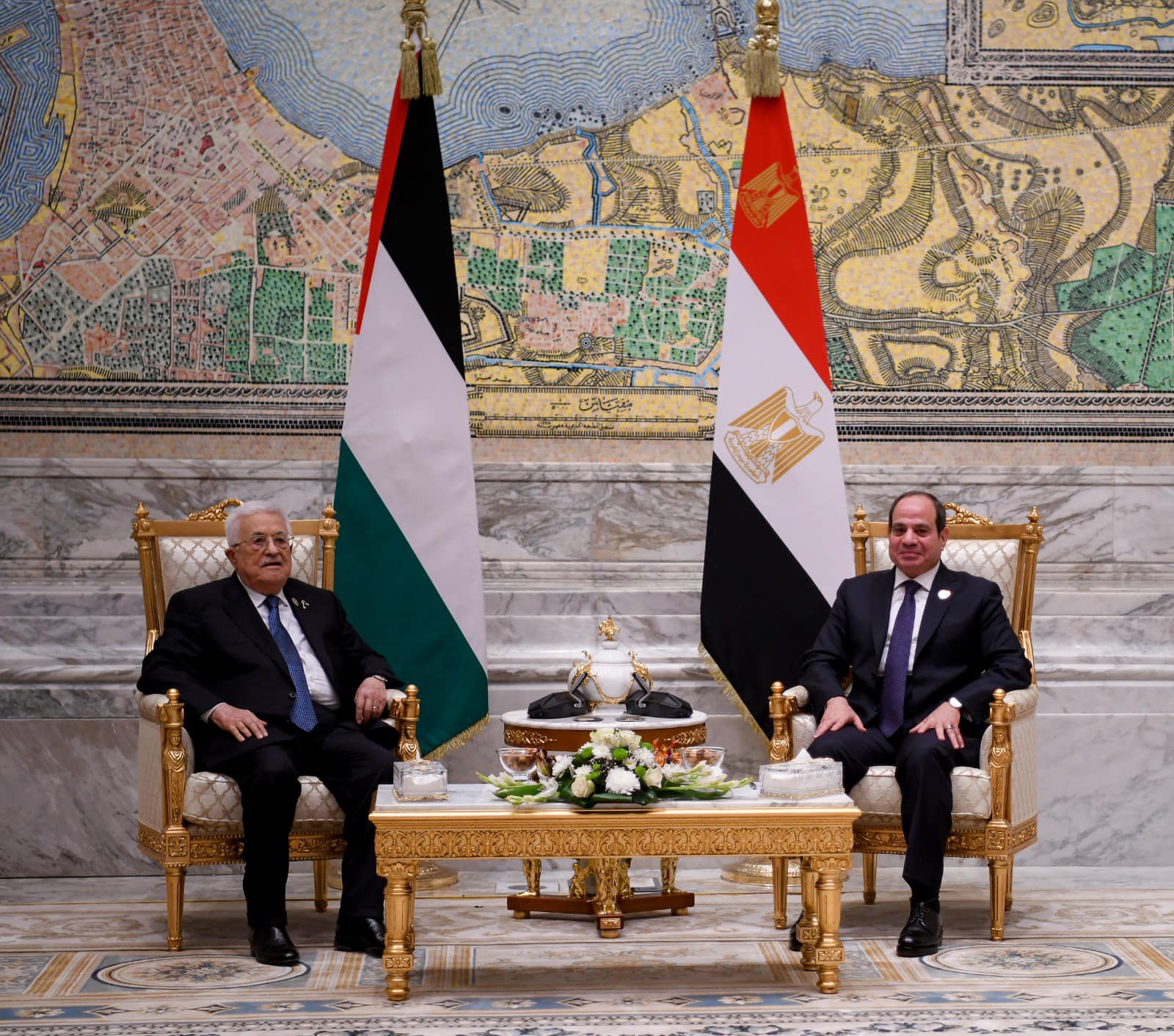 الرئيس السيسي ونظيره الفلسطيني