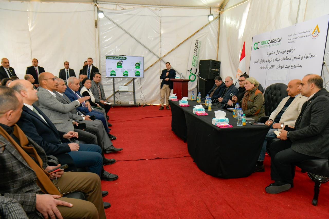 وزيرا الإسكان والبيئة يتفقدان موقع مشروع تدوير مخلفات البناء