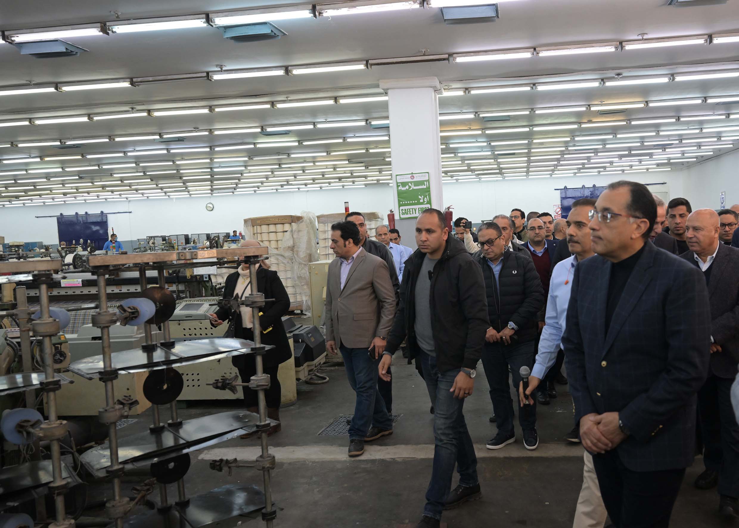 رئيس الوزراء يتفقد منطقة المصانع الجديدة بغزل المحلة