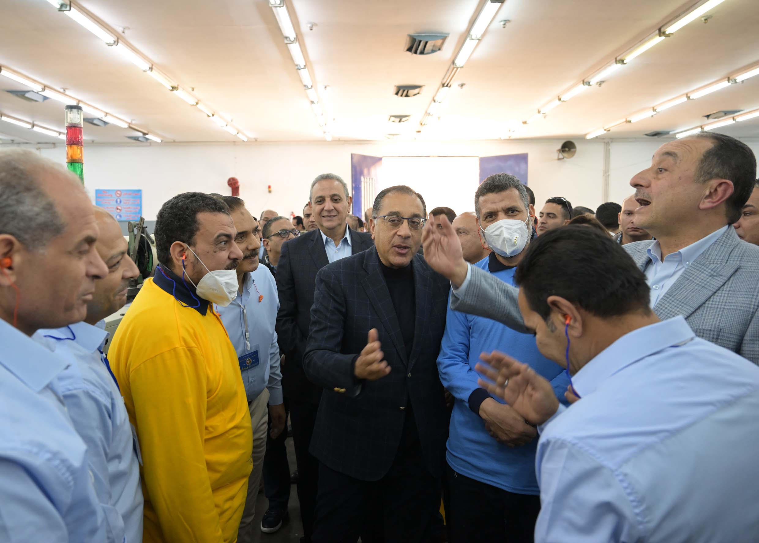 رئيس الوزراء يتفقد منطقة المصانع الجديدة بغزل المحلة