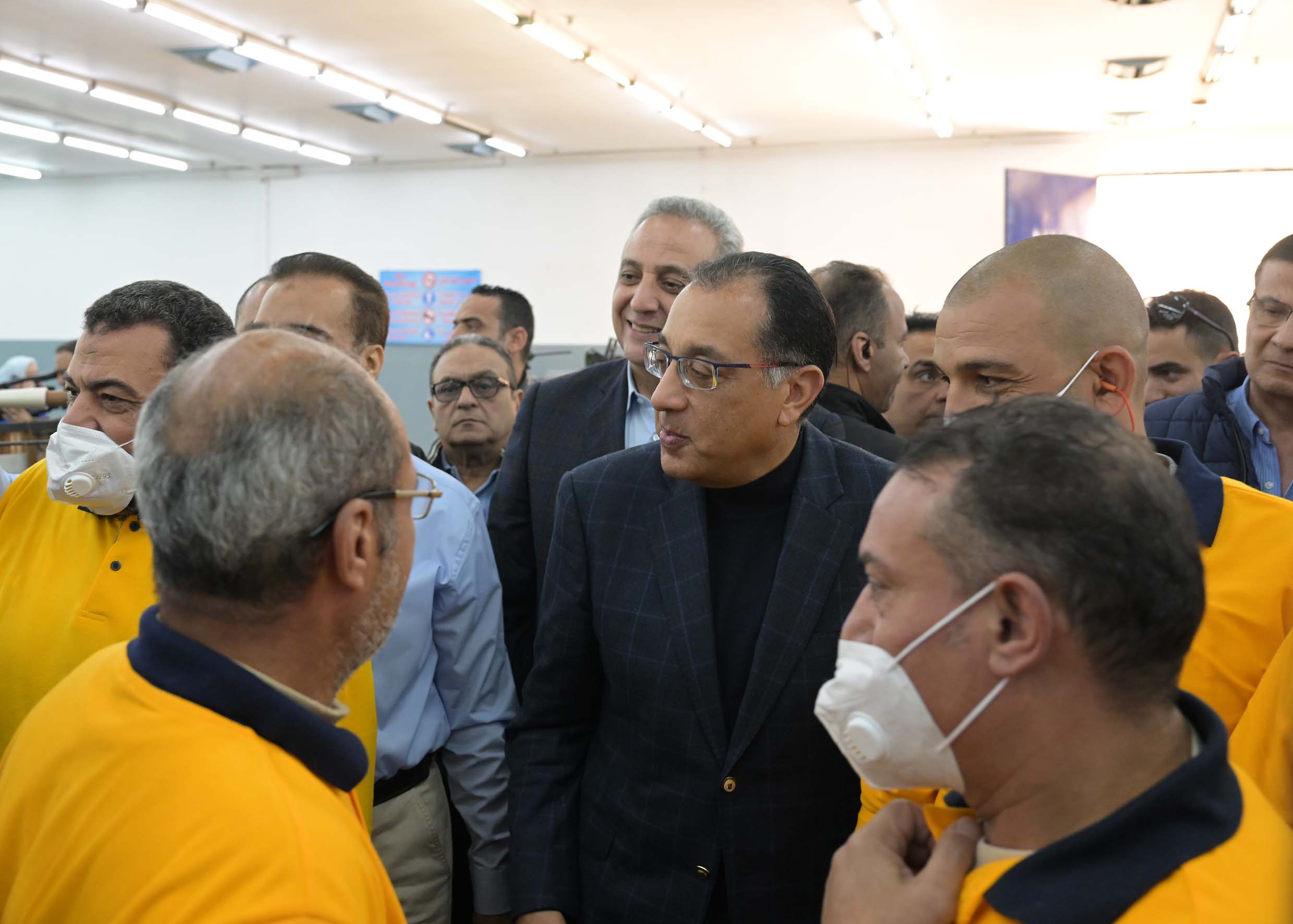 رئيس الوزراء يتفقد منطقة المصانع الجديدة بغزل المحلة