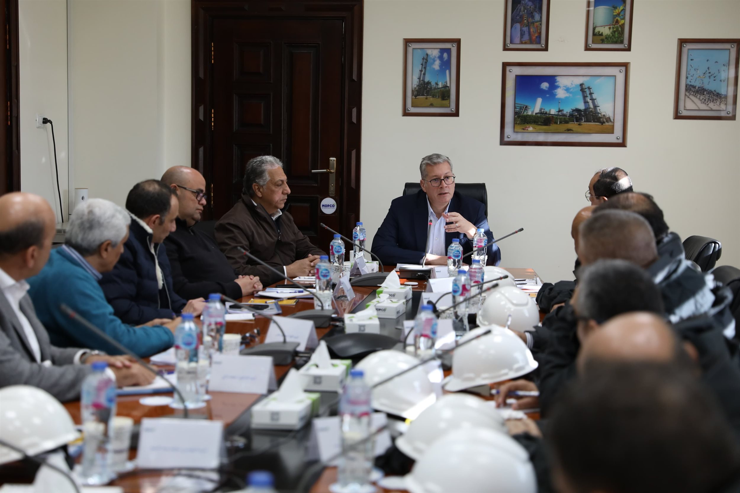 زيارة وزير البترول لمجمع شركة موبكو لإنتاج الأسمدة
