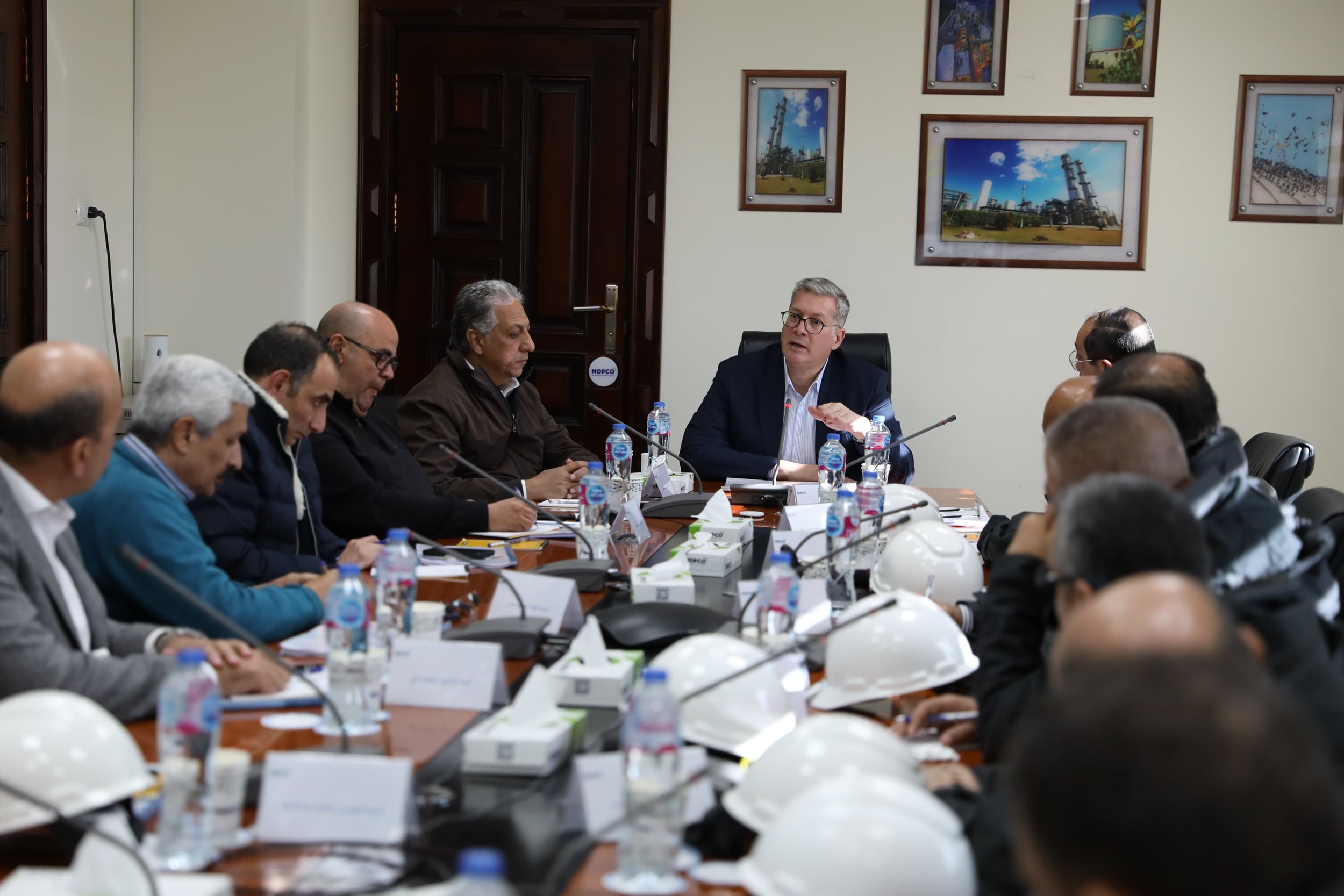زيارة وزير البترول لمجمع شركة موبكو لإنتاج الأسمدة
