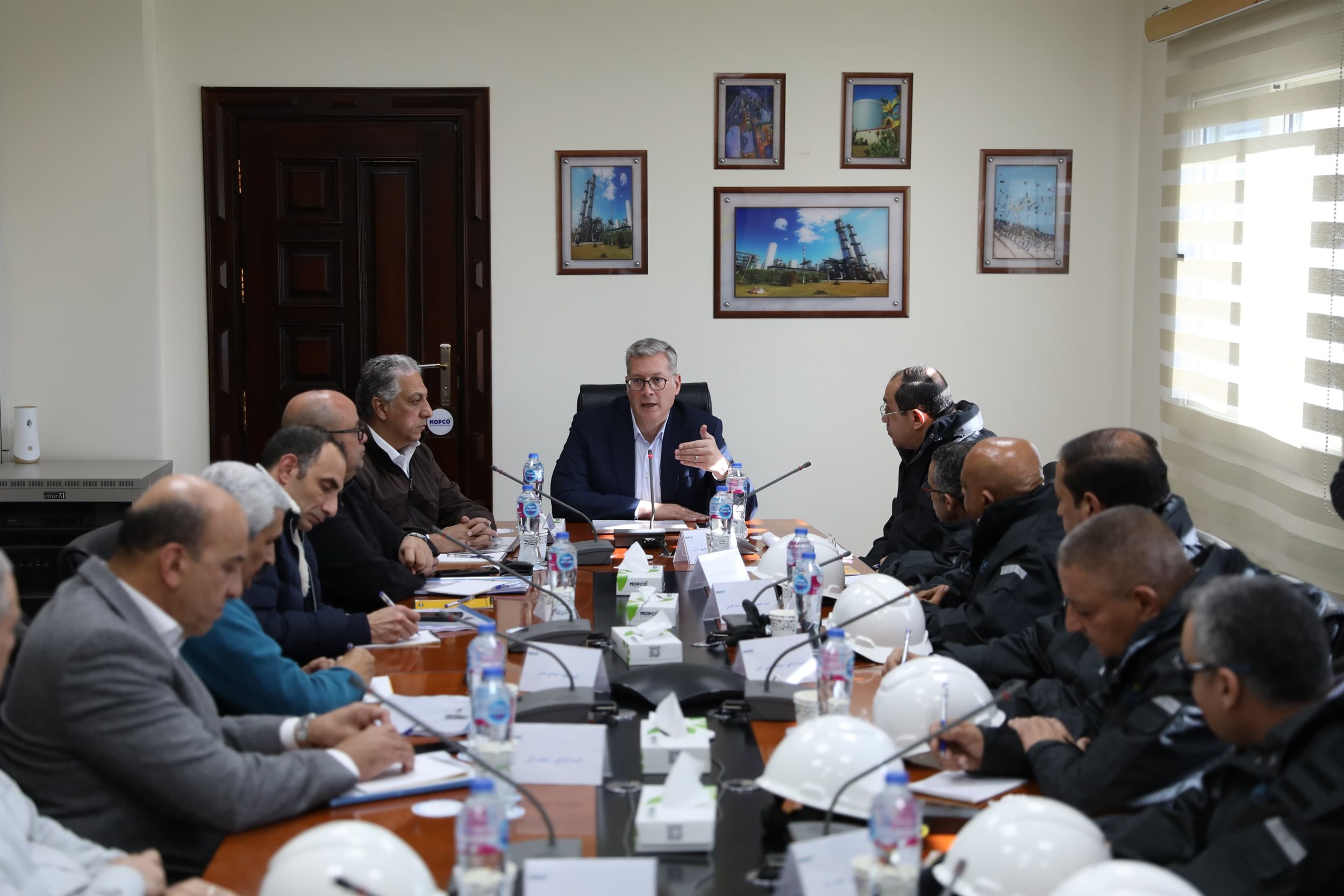 زيارة وزير البترول لمجمع شركة موبكو لإنتاج الأسمدة