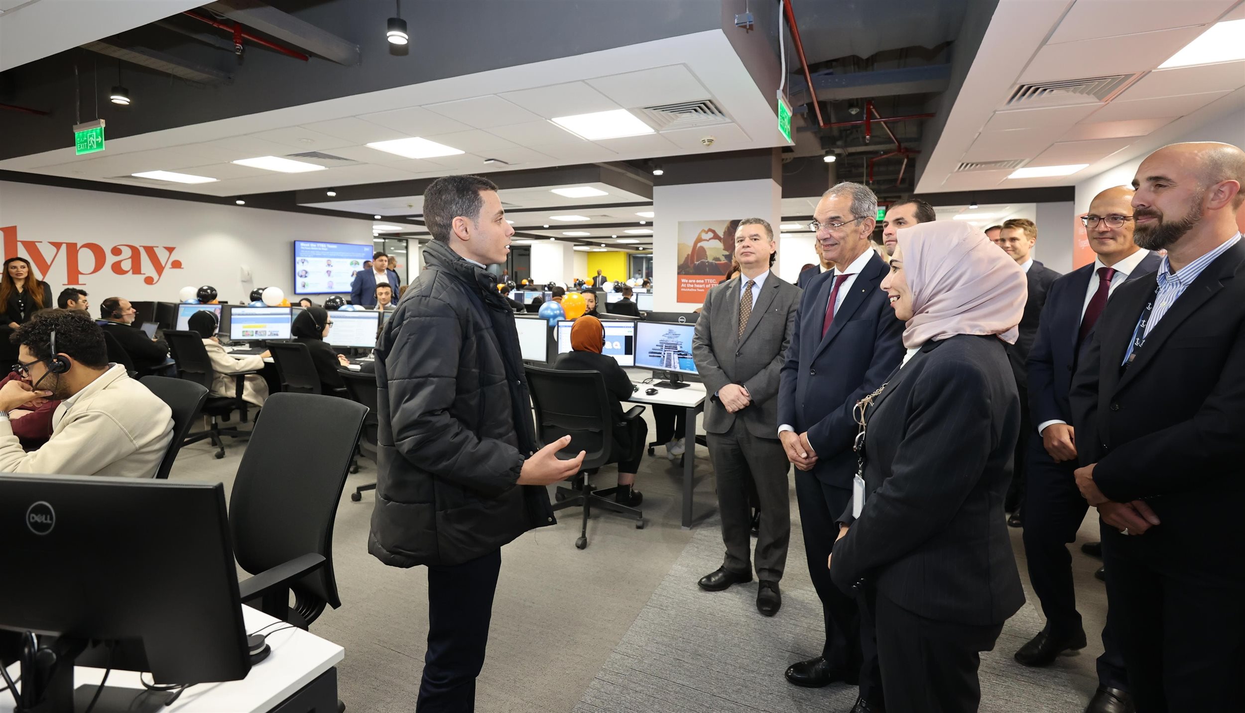 وزير الاتصالات يفتتح مقر شركة TTEC الأمريكية