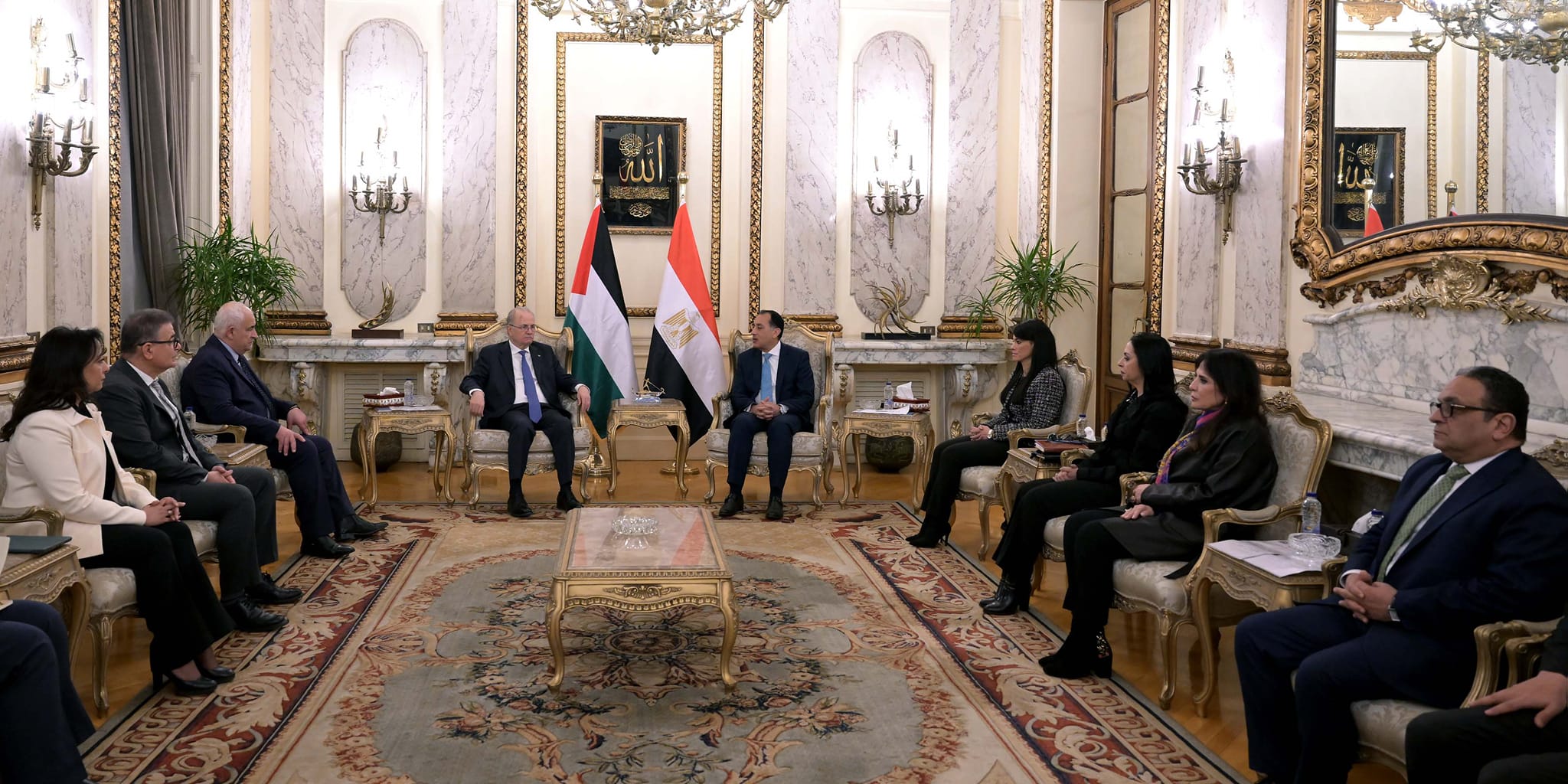 رئيس الوزراء يلتقي نظيره الفلسطيني