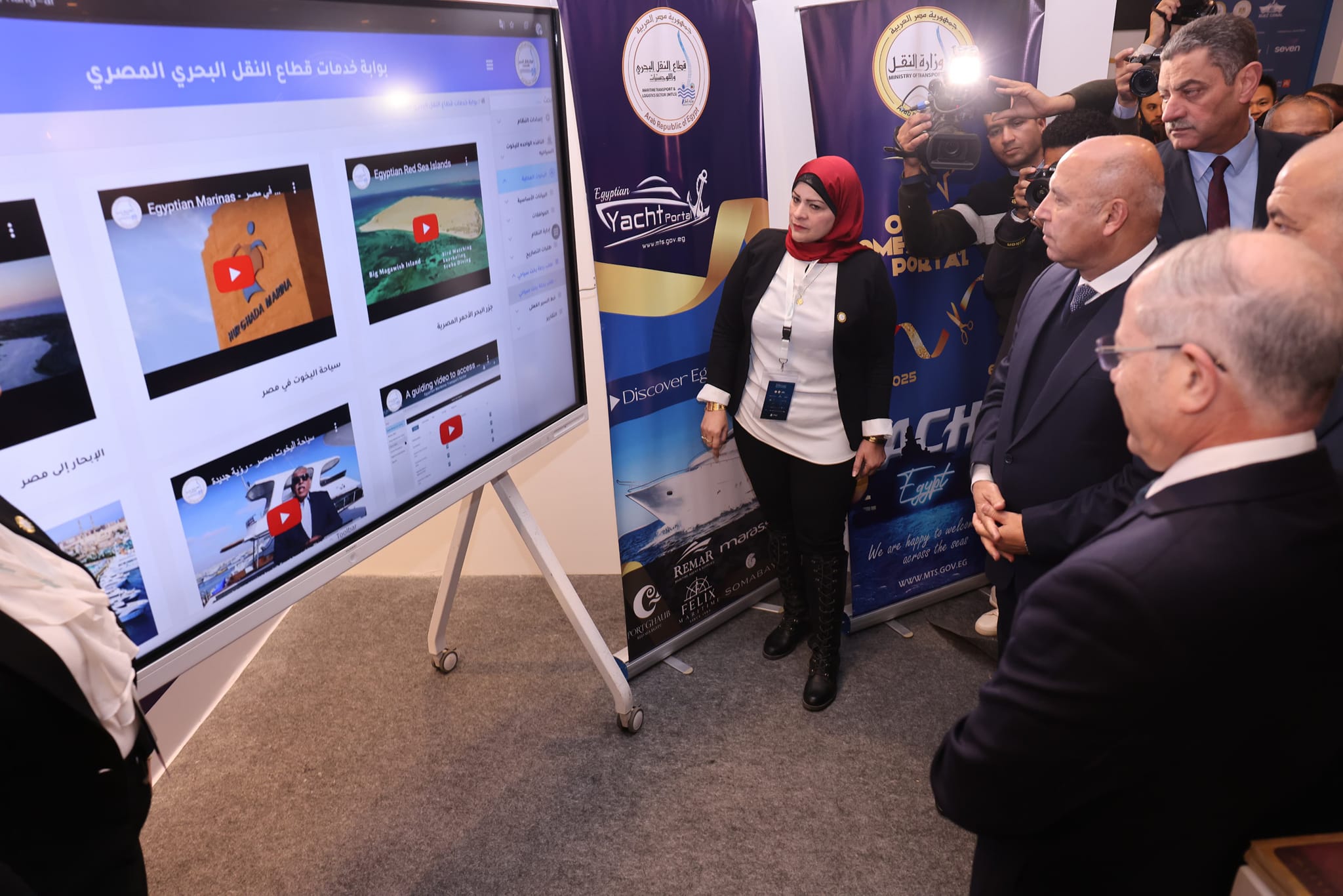 وزير الصناعة والنقل يفتتح معرض مصر الدولي لليخوت والقوارب