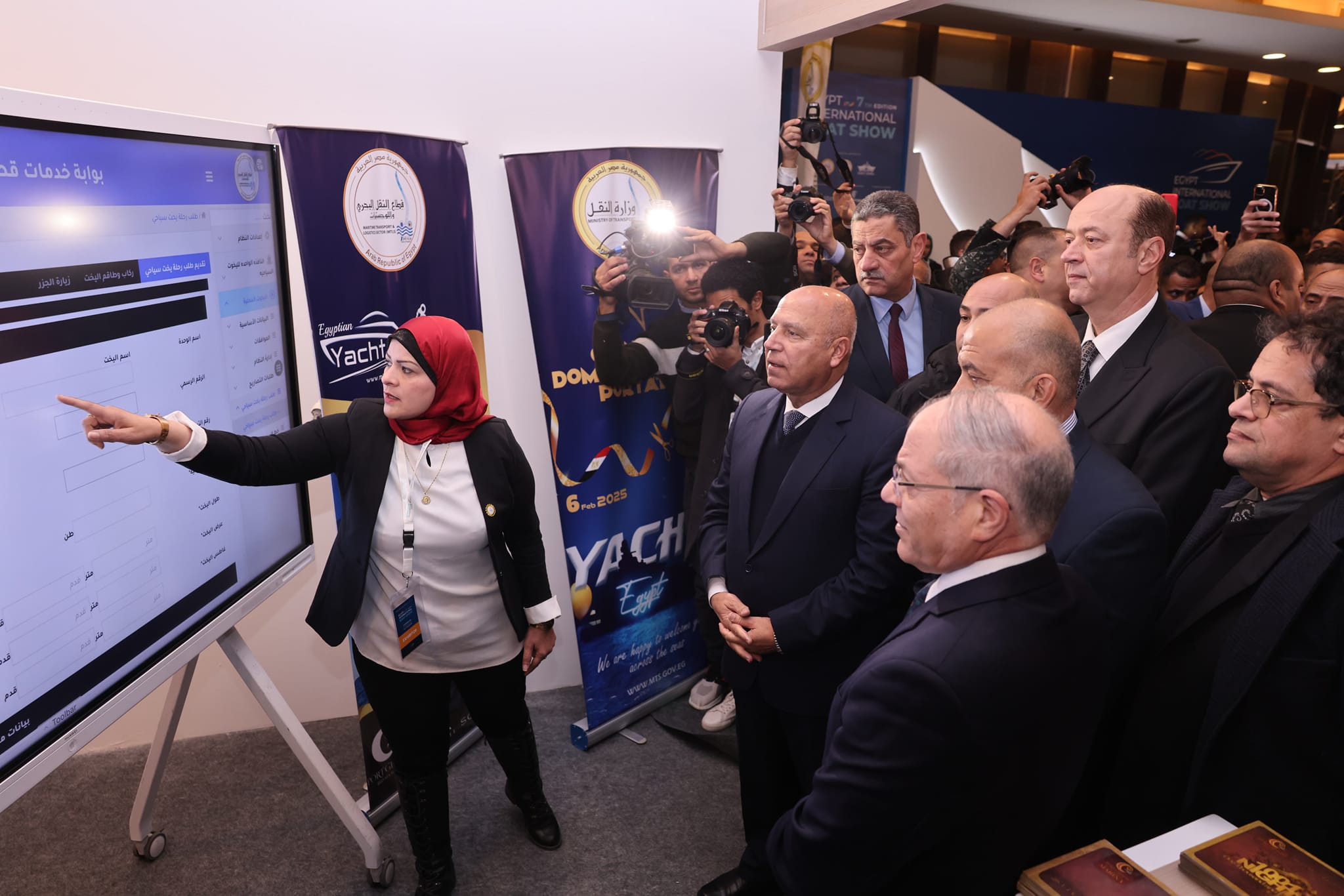وزير الصناعة والنقل يفتتح معرض مصر الدولي لليخوت والقوارب