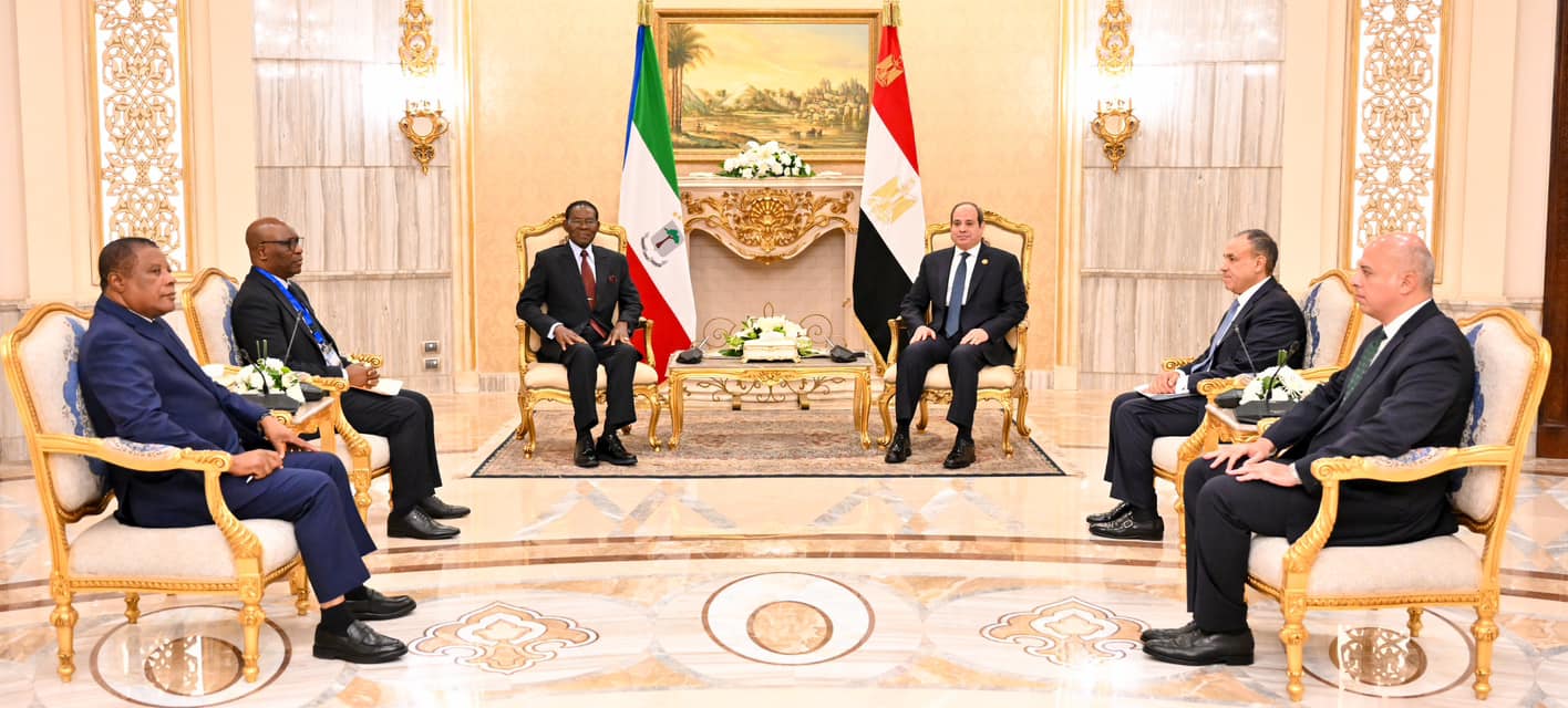 الرئيس عبد الفتاح السيسي يلتقي رئيس جمهورية غينيا الاستوائية