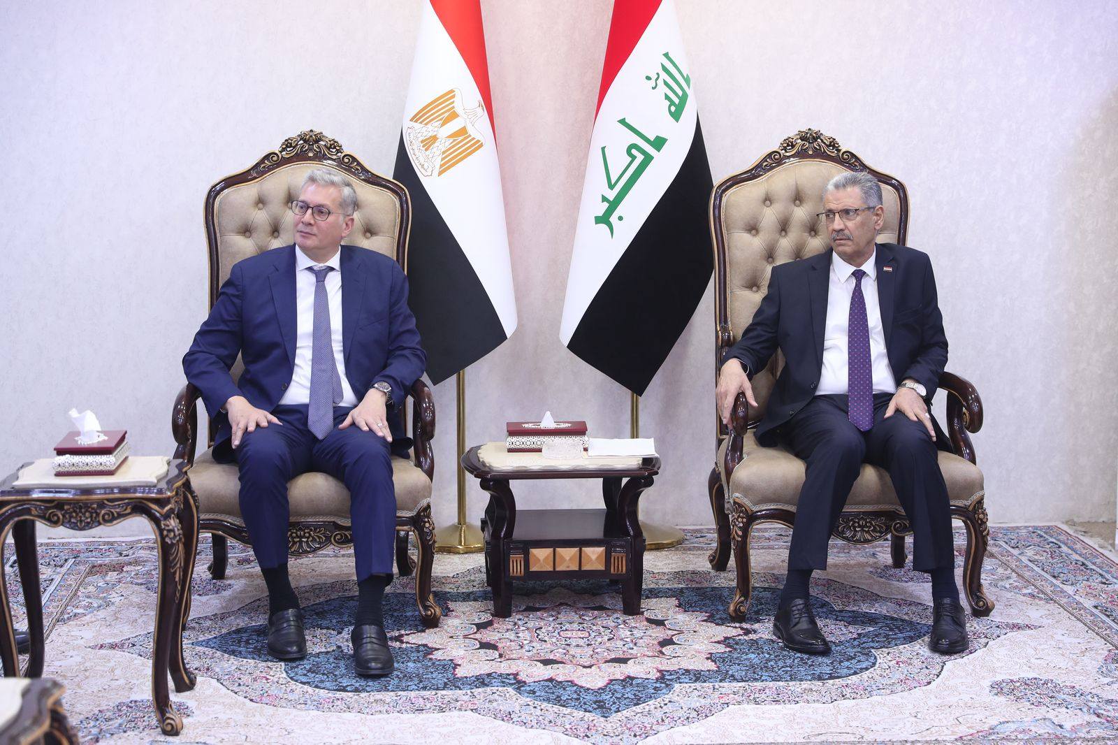 وزير البترول يلتقي نائب رئيس مجلس الوزراء ووزير النفط العراقي