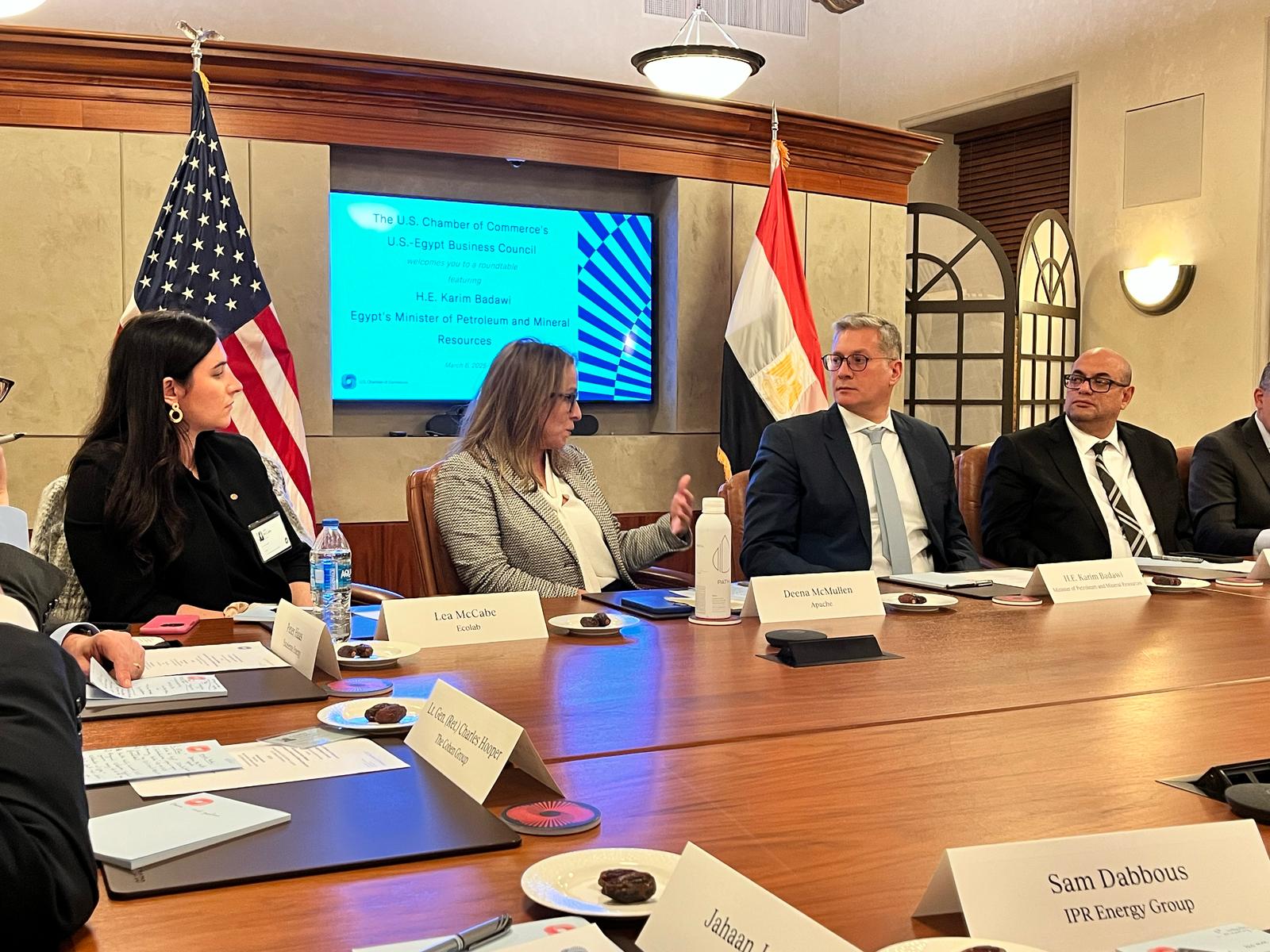 وزير البترول في مائدة مستديرة أثناء القمة العاشرة للطاقة