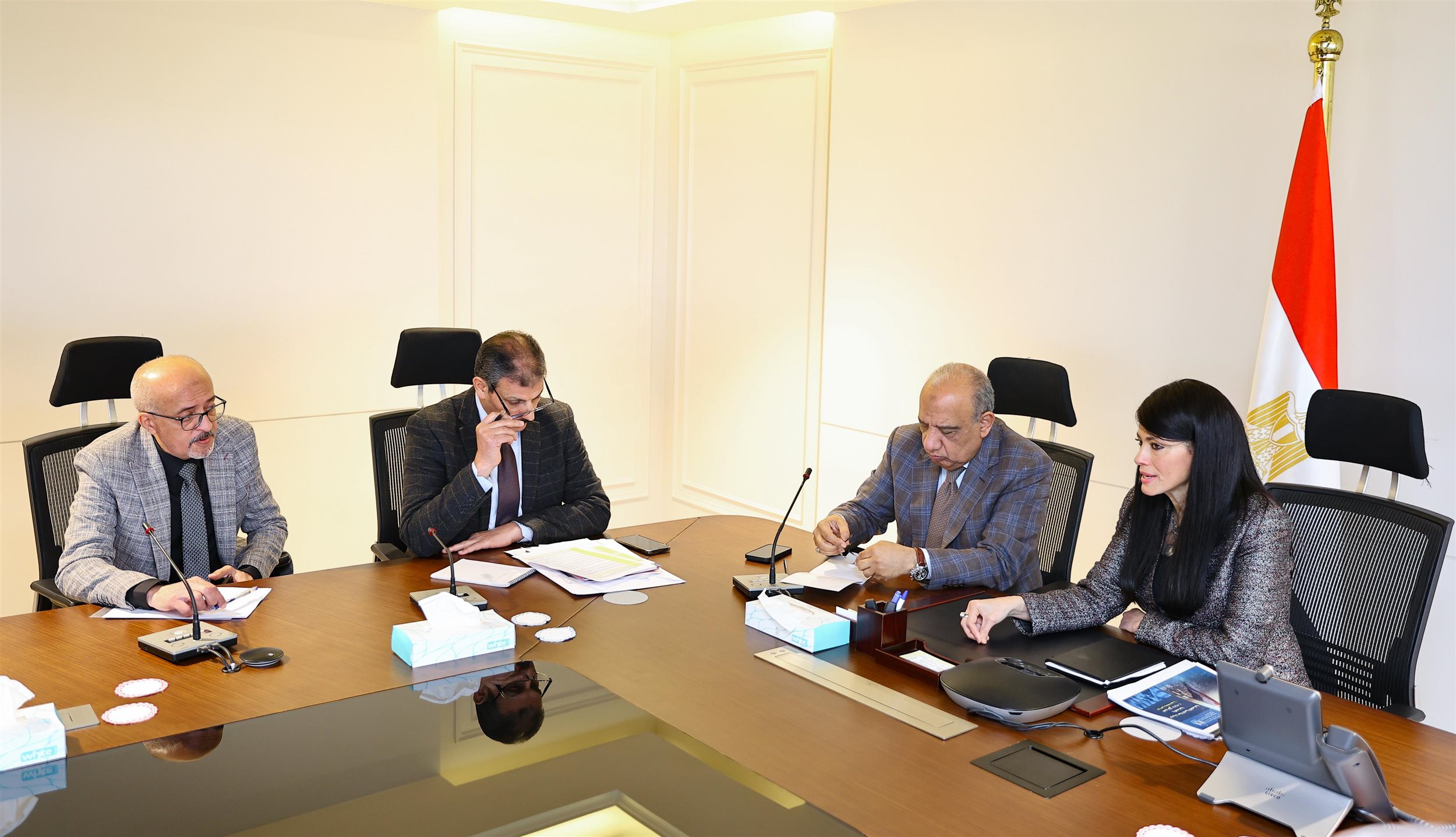 وزيرة التخطيط�والتعاون الدولي في اجتماع مع وزير الكهرباء�
