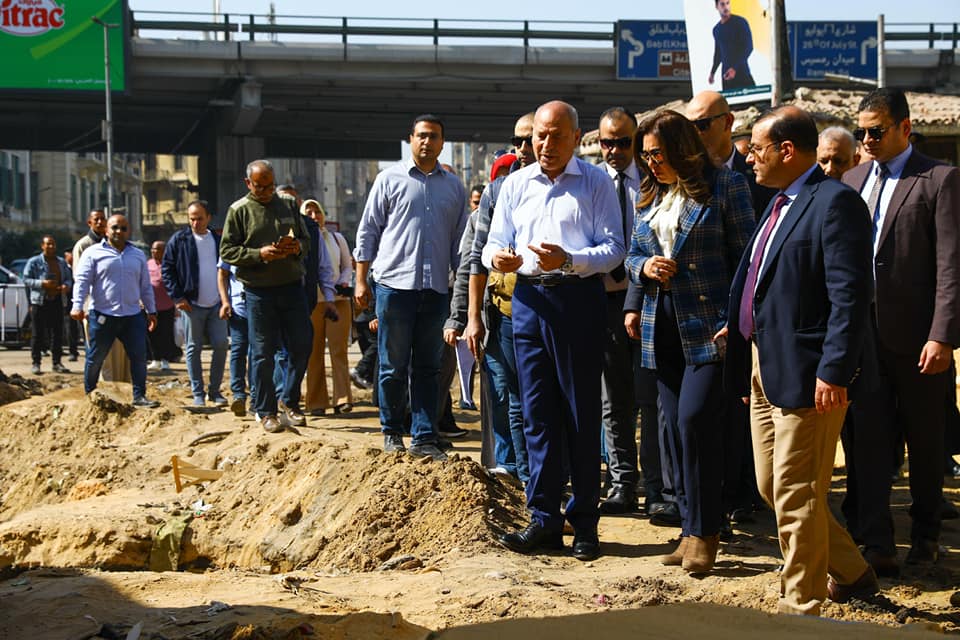 وزيرة التنمية المحلية تتفقد بدء أعمال تطوير سوق العتبة