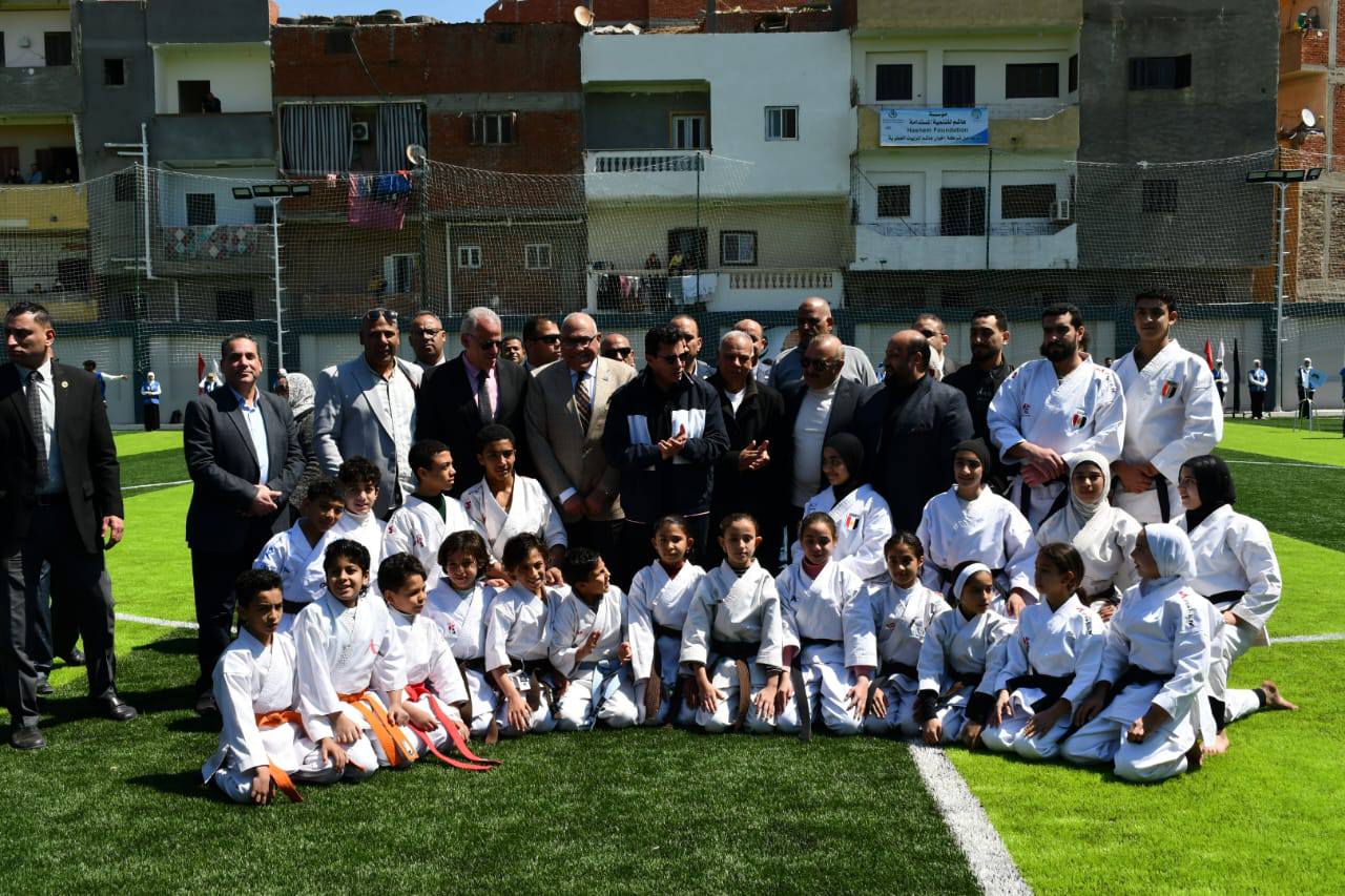 وزير الرياضة ورئيس الهيئة العربية للتصنيع يفتتحان مركز شباب محمد صلاح
