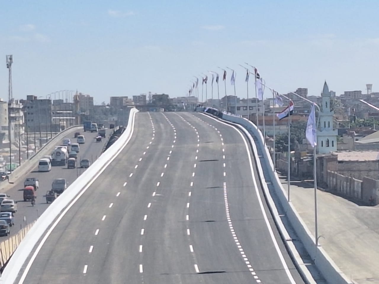 فتح مشروع تعديل ورفع مناسيب وتوسعة كوبري العامرية