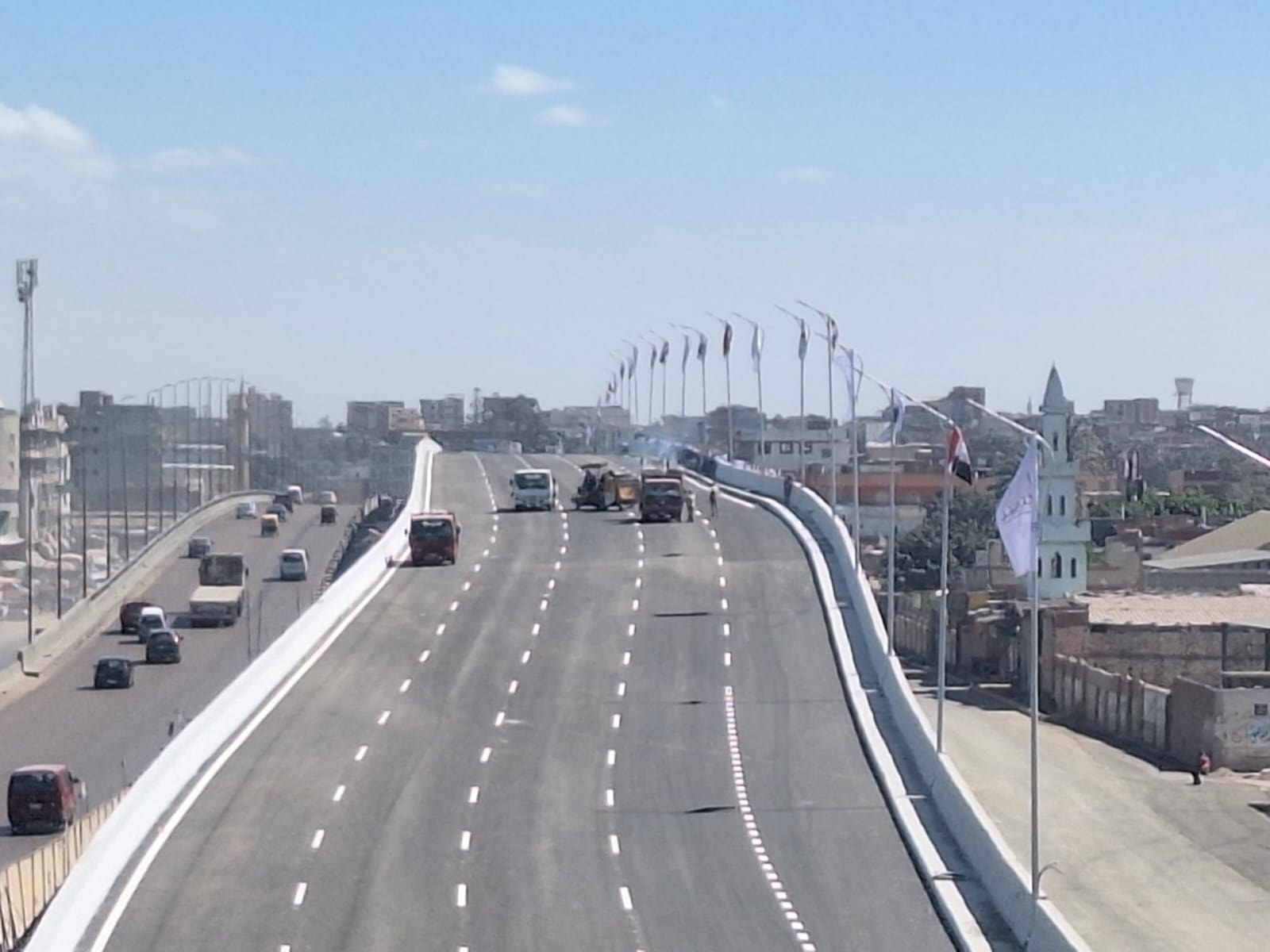 فتح مشروع تعديل ورفع مناسيب وتوسعة كوبري العامرية