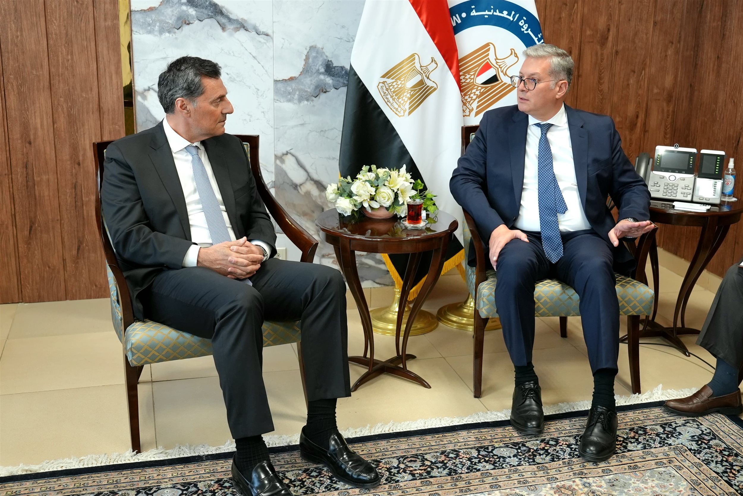 وزير البترول يستقبل رئيس شركة انرجين اليونانية