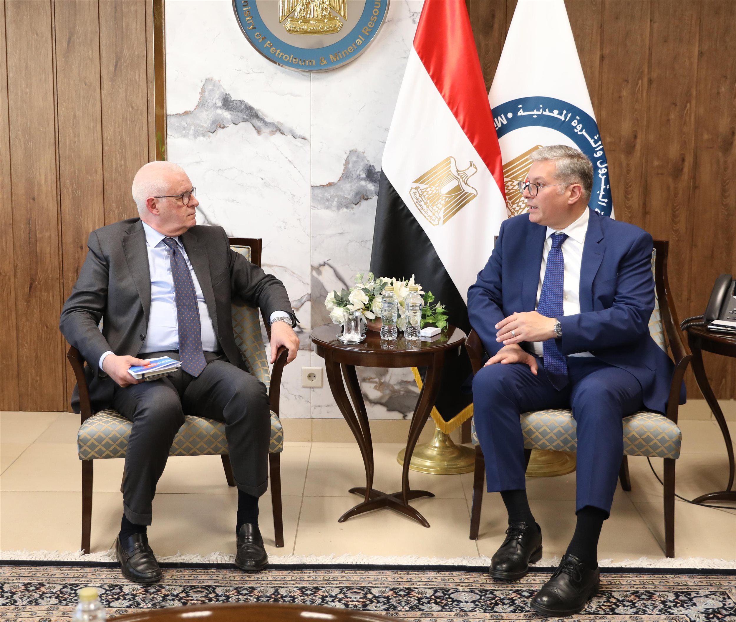 وزير البترول يستقبل رئيس شركة تكنيب إنرجيز الإيطالية