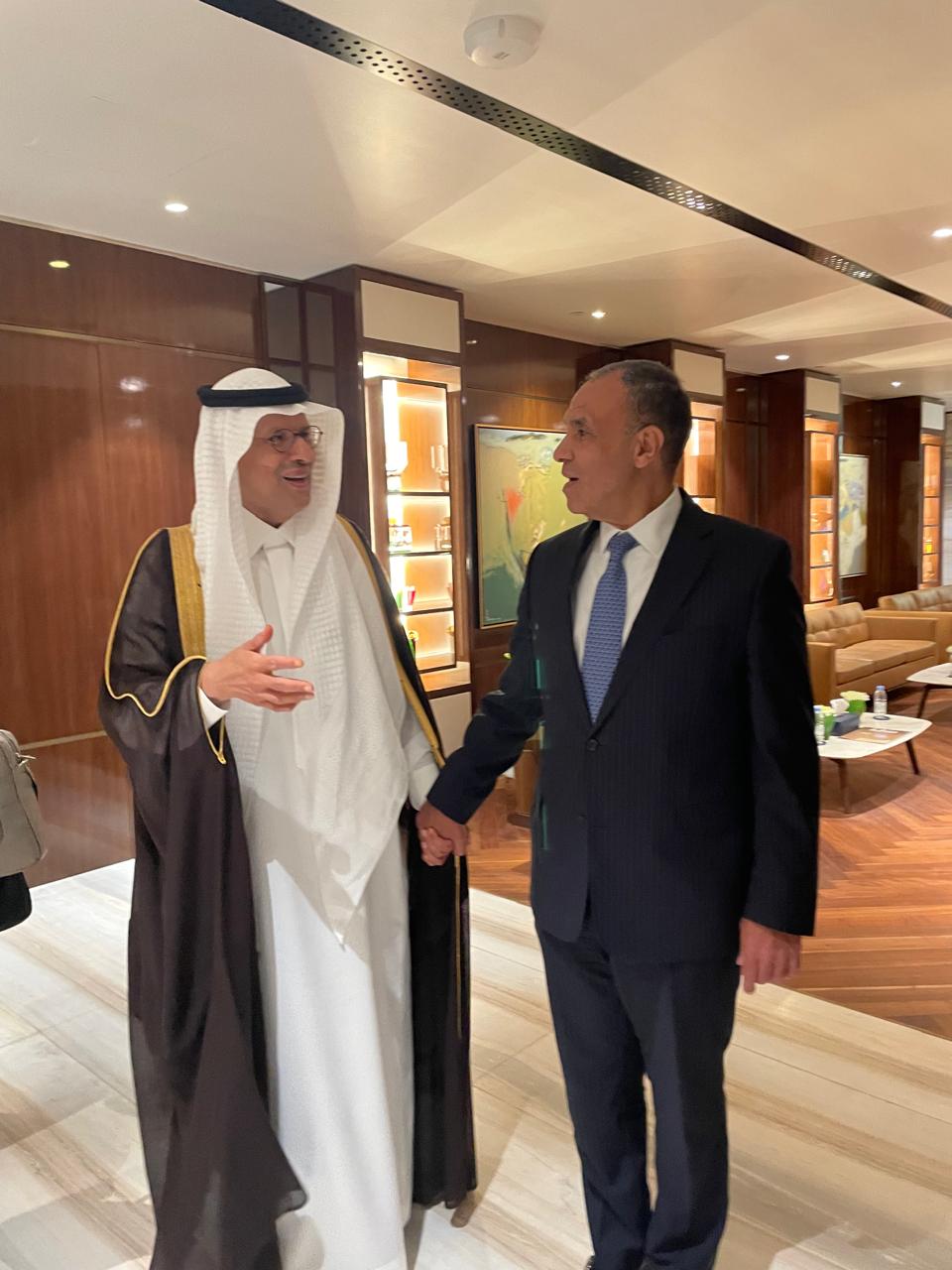 وزير الخارجية يلتقي بوزير الطاقة السعودي