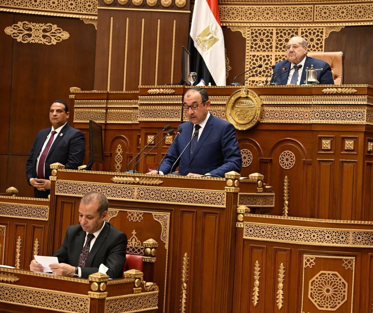 وزير قطاع الأعمال أمام الجلسة العامة لمجلس الشيوخ