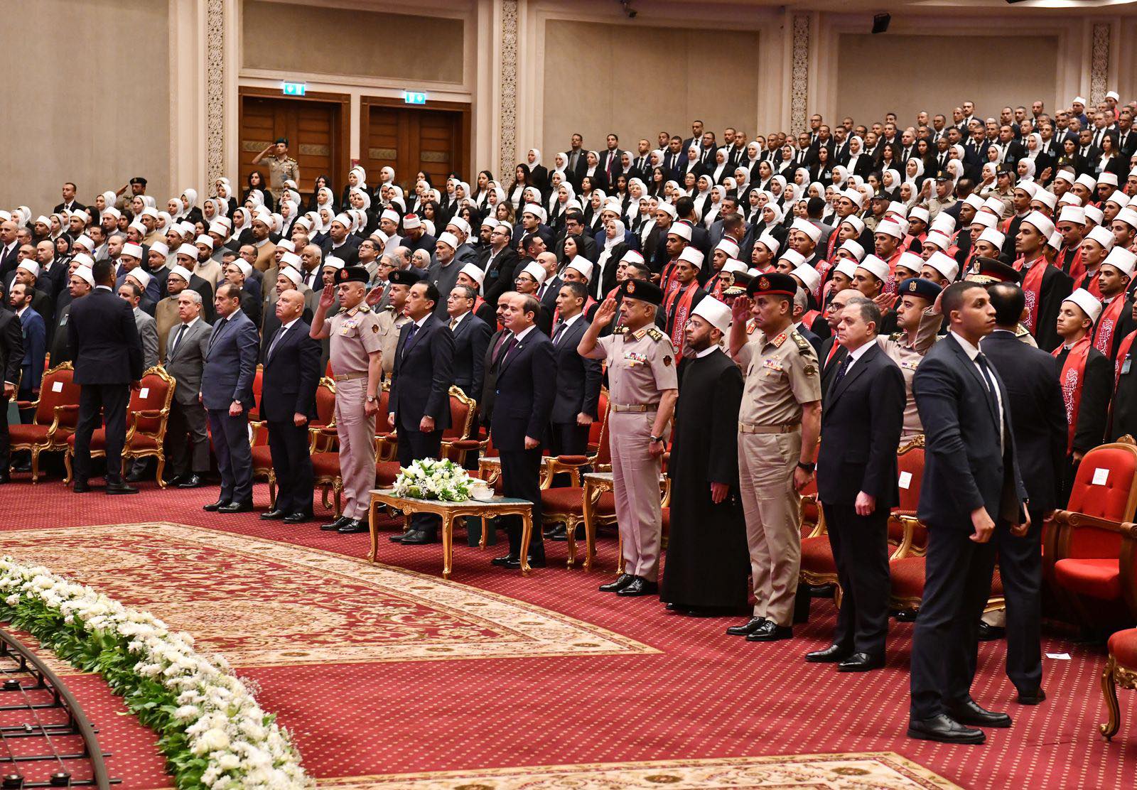 السيسي في حفل تخرج الدورة الثانية لتأهيل أئمة وزارة الأوقاف