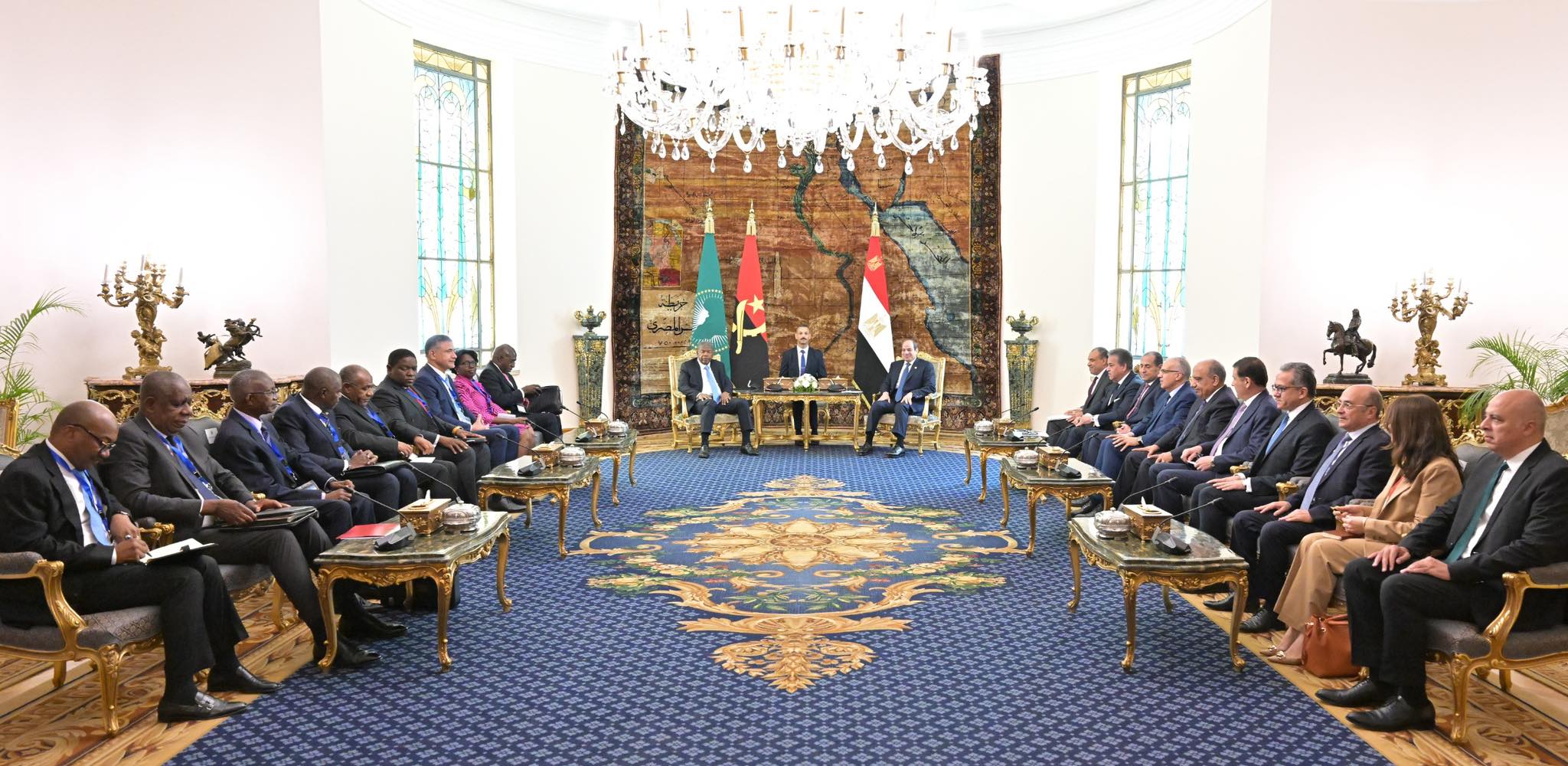 الرئيس السيسي ونظيره الأنجولي