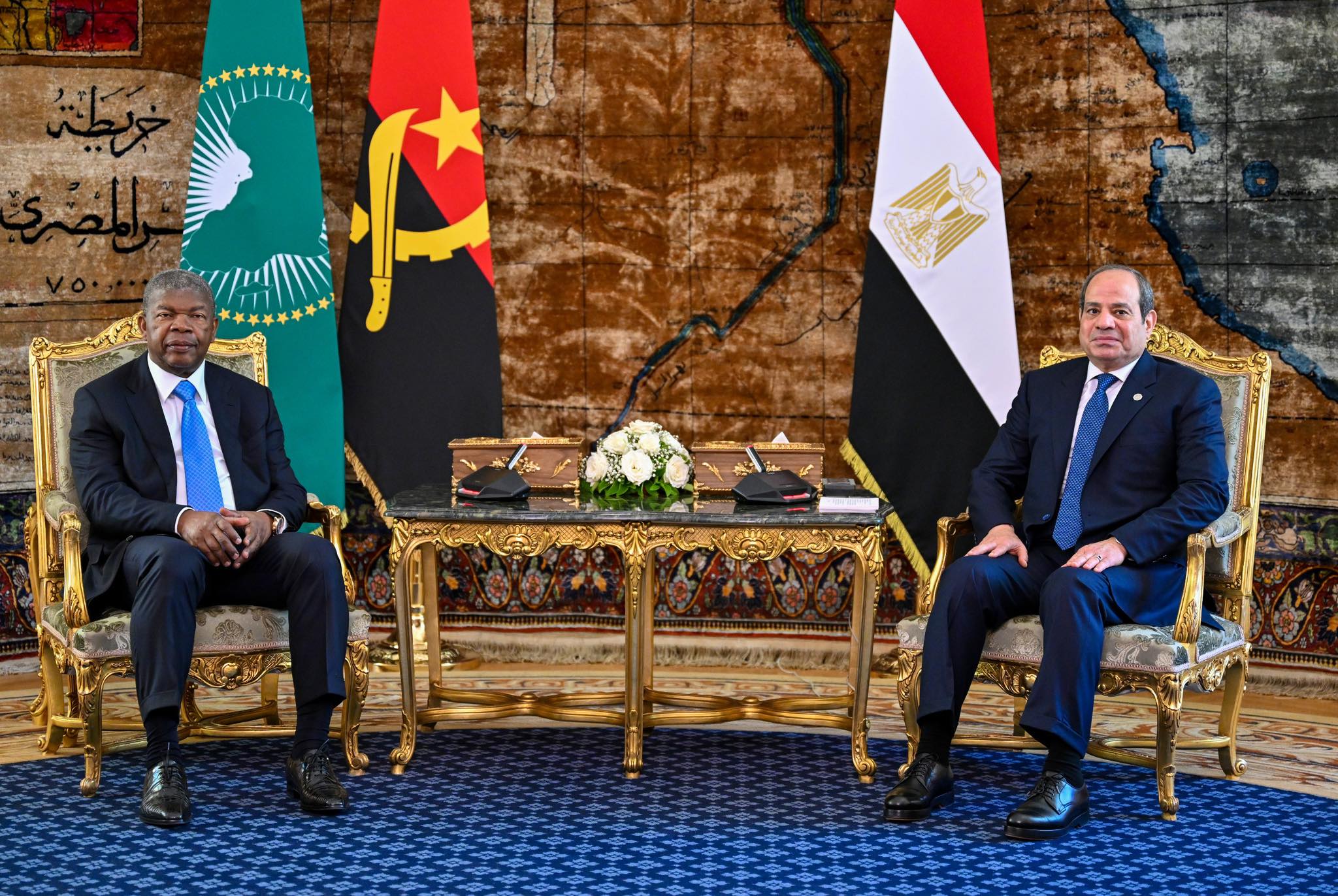 الرئيس السيسي ونظيره الأنجولي