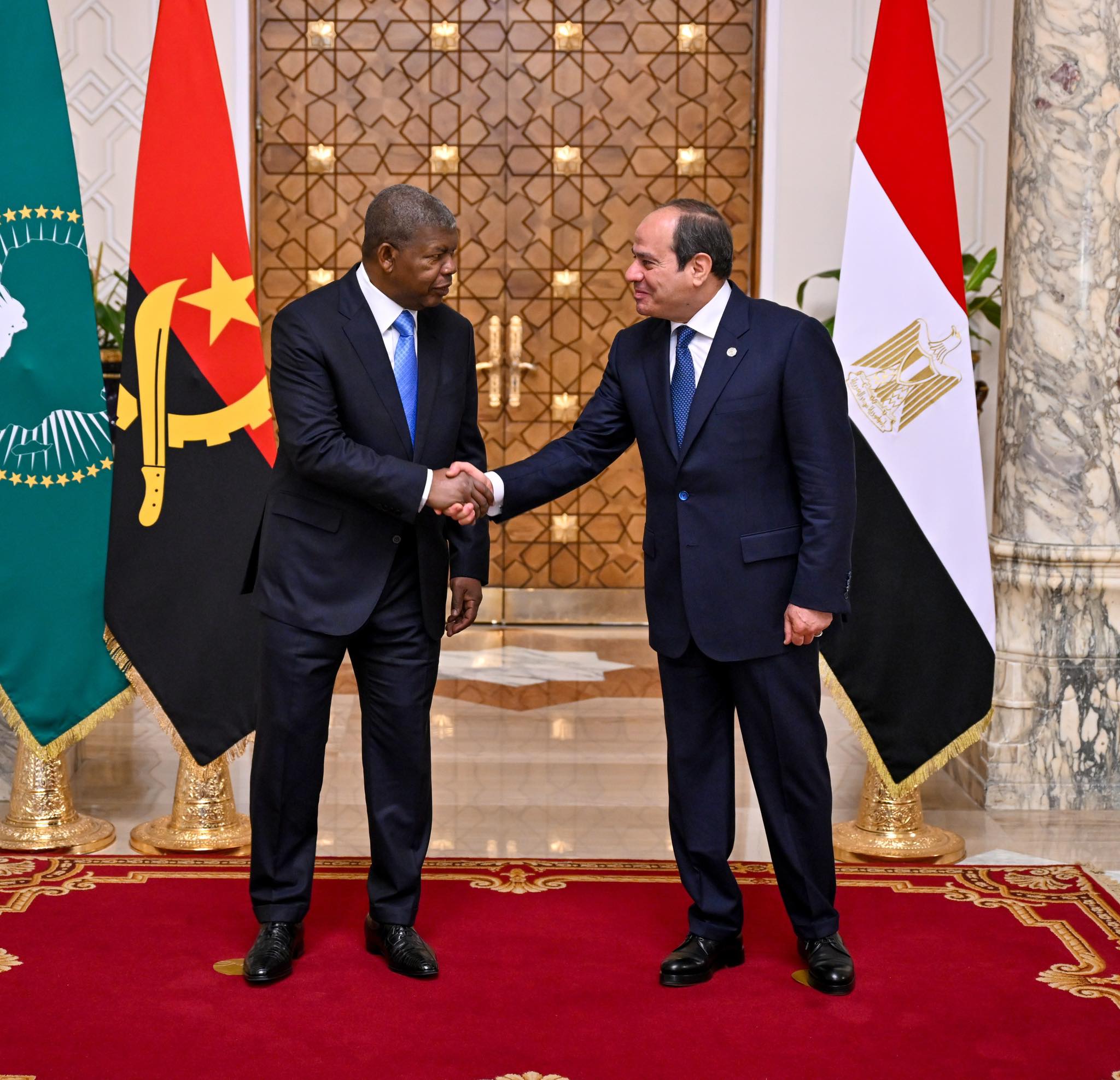 الرئيس السيسي ونظيره الأنجولي